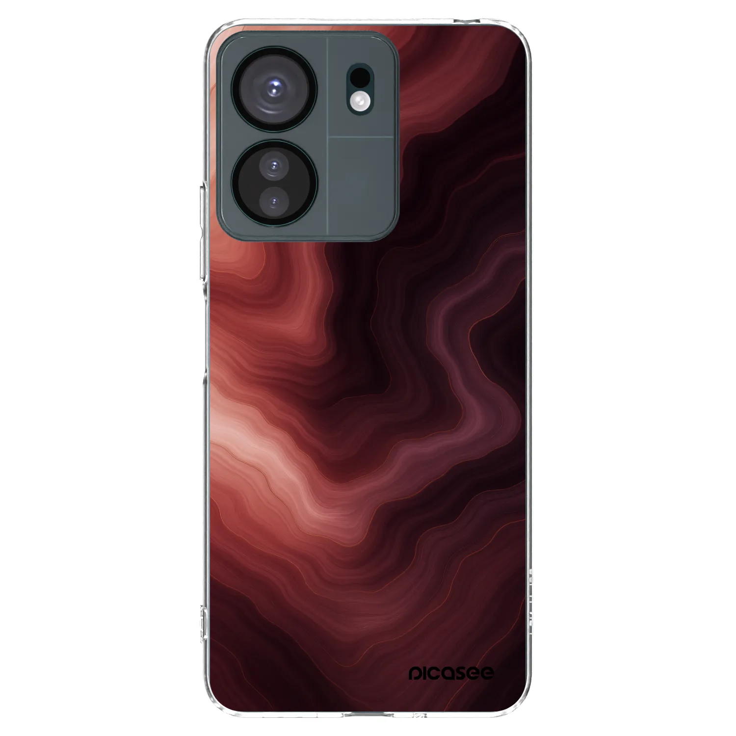 Picasee silikonowe przeźroczyste etui na Xiaomi Redmi 13C 4G - Rouge