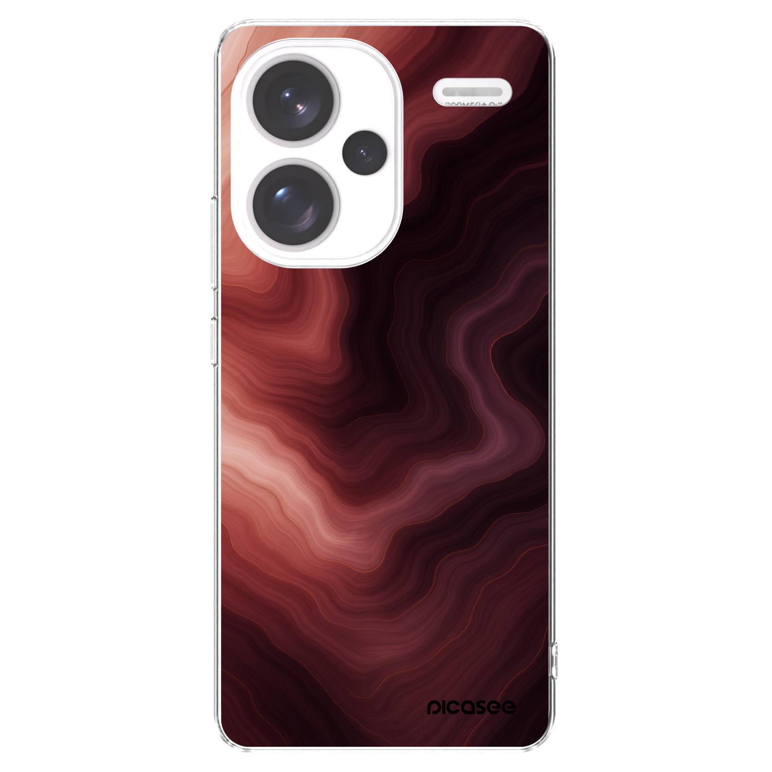 Picasee silikonowe przeźroczyste etui na Xiaomi Redmi Note 13 Pro+ 5G - Rouge