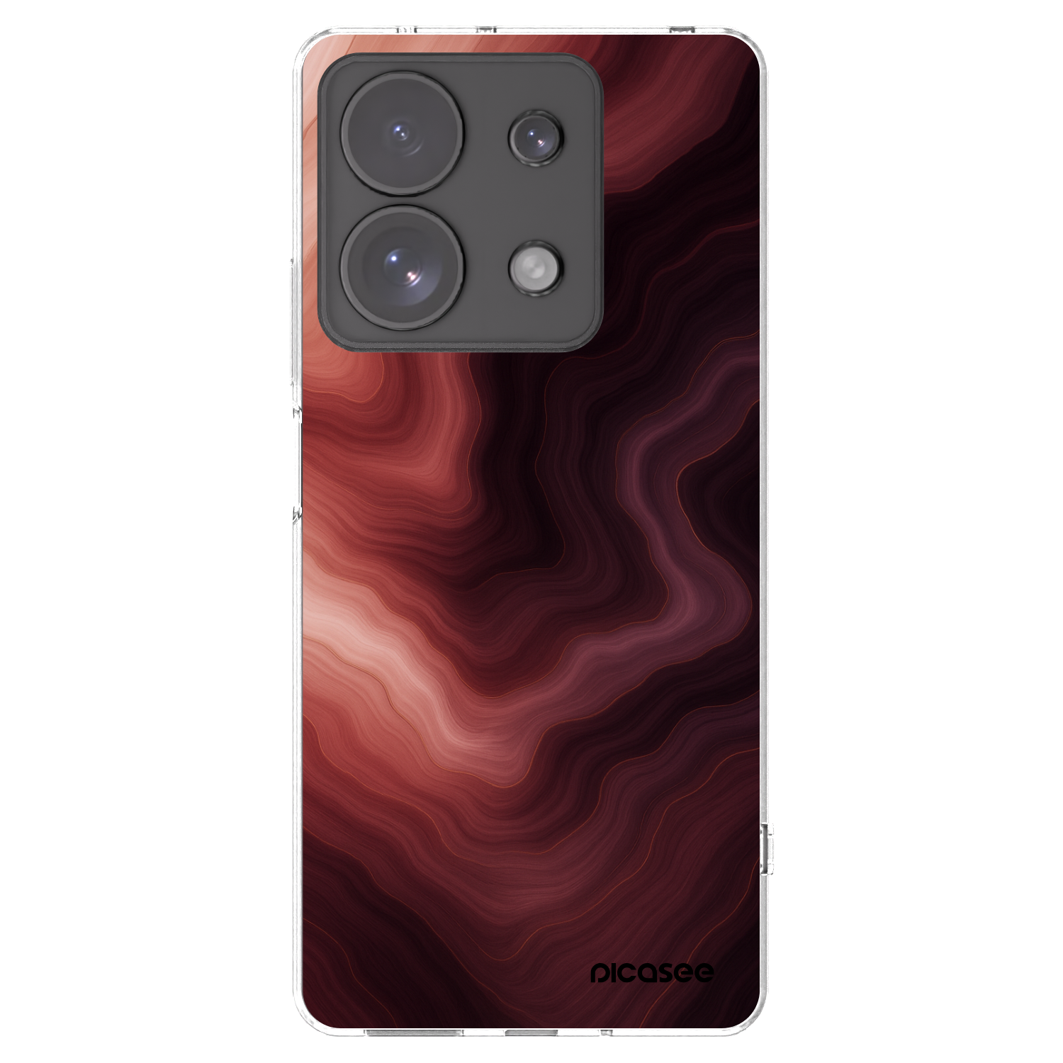 Picasee silikonowe przeźroczyste etui na Xiaomi Redmi Note 13 Pro 4G - Rouge