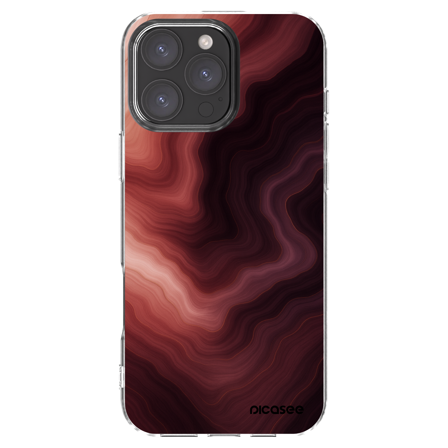 Picasee silikonowe przeźroczyste etui na Apple iPhone 16 Pro Max - Rouge