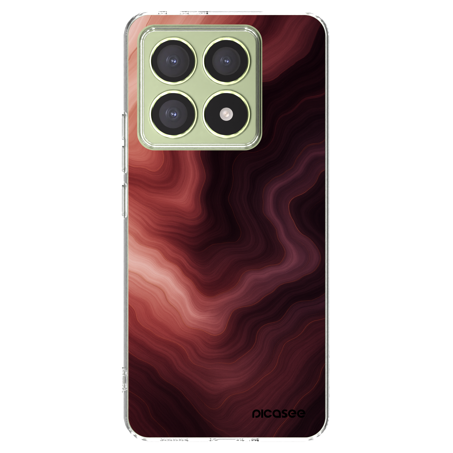 Picasee silikonowe przeźroczyste etui na Xiaomi 14T - Rouge