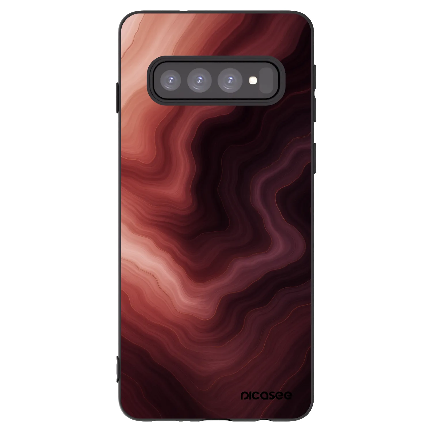 Picasee silikonowe czarne etui na Samsung Galaxy S10 G973 - Rouge