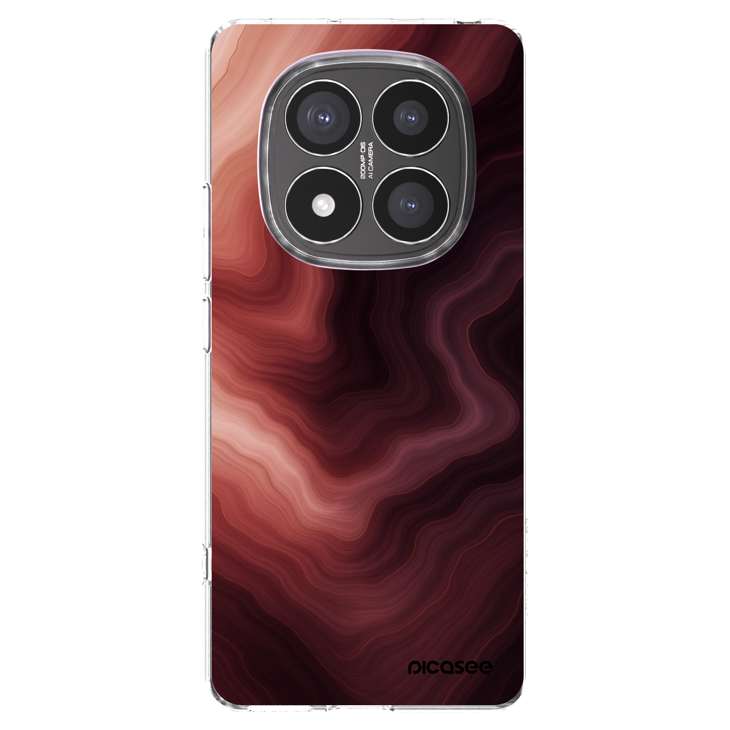 Picasee silikonowe przeźroczyste etui na Xiaomi Redmi Note 14 Pro+ 5G - Rouge