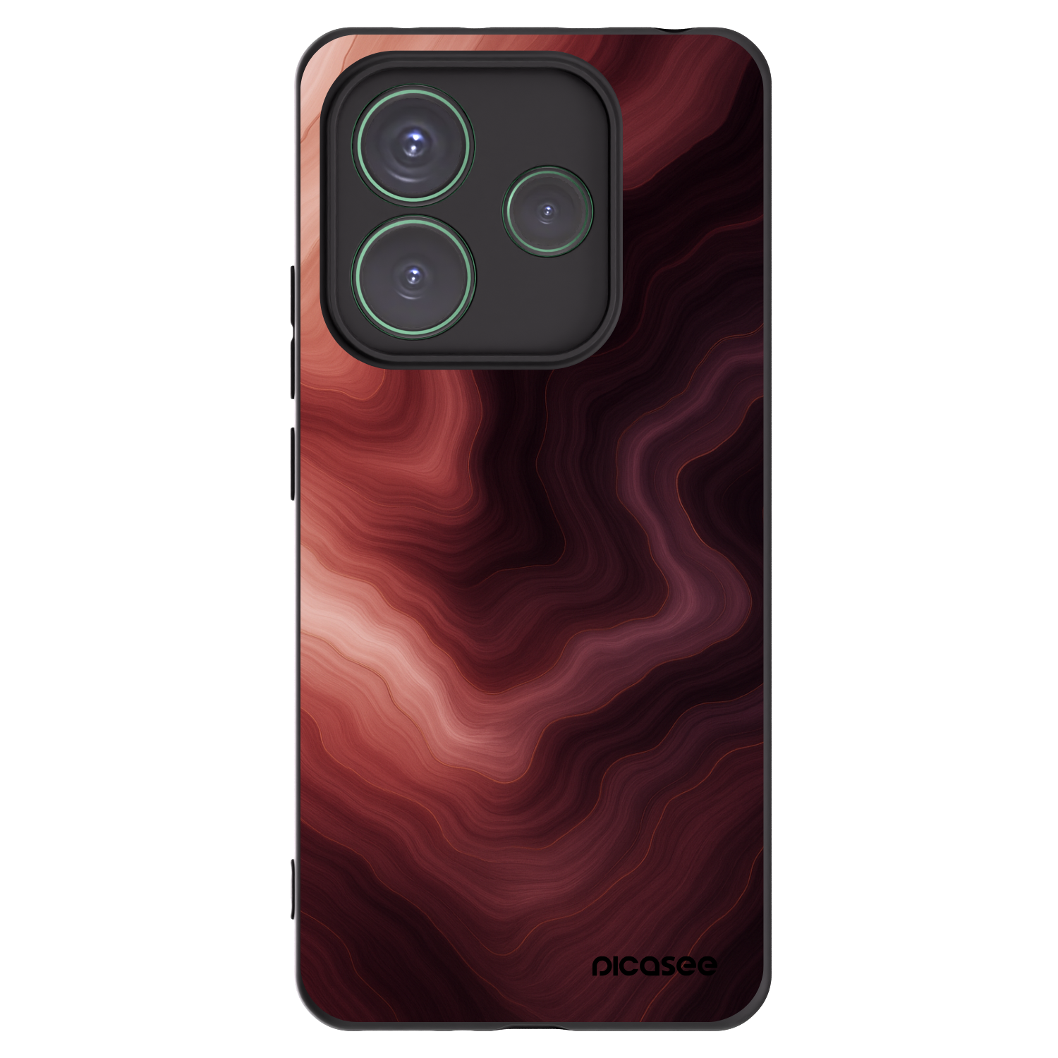 Picasee silikonowe czarne etui na Xiaomi Redmi Note 14 5G - Rouge