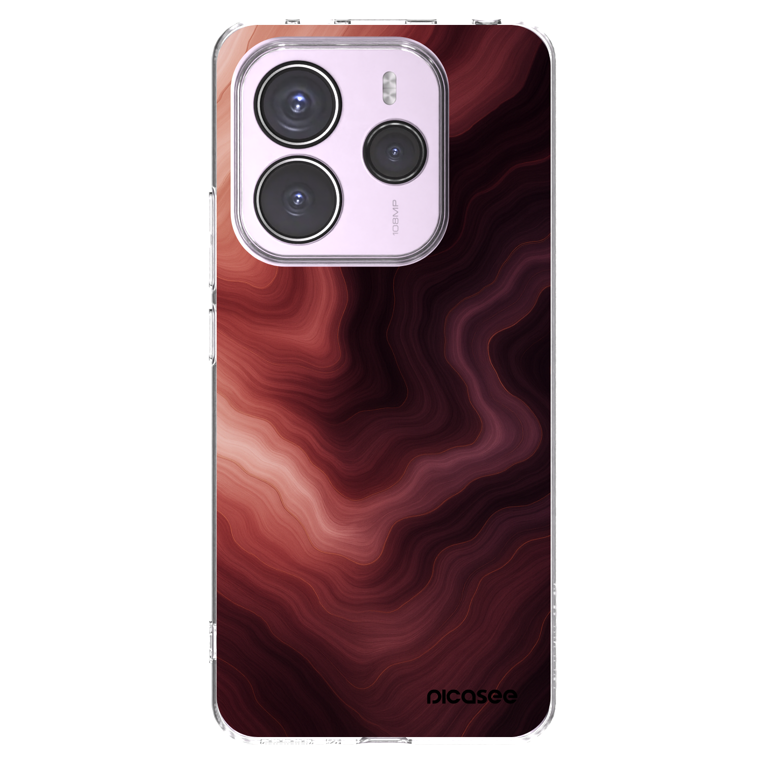 Picasee silikonowe przeźroczyste etui na Xiaomi Redmi Note 14 5G - Rouge