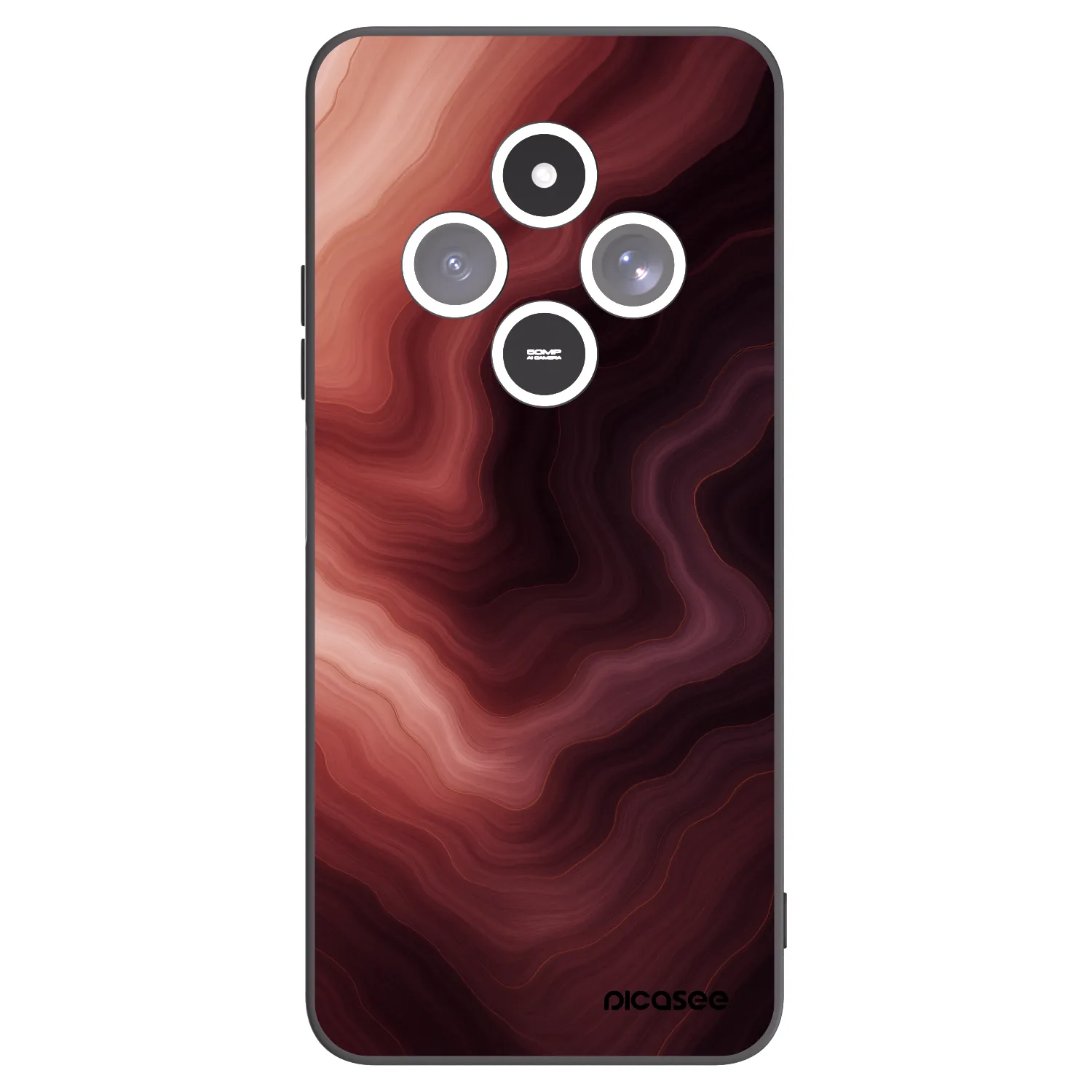 Picasee silikonowe czarne etui na Xiaomi Redmi 14C - Rouge