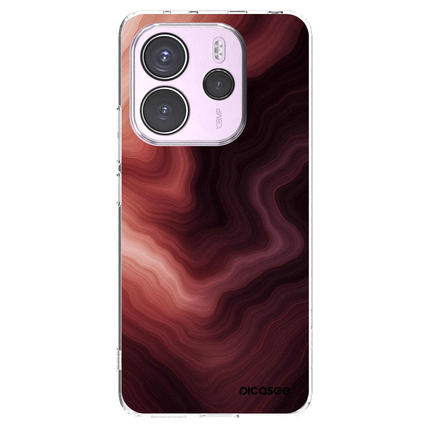 Picasee silikonowe przeźroczyste etui na Xiaomi Redmi Note 14 4G - Rouge