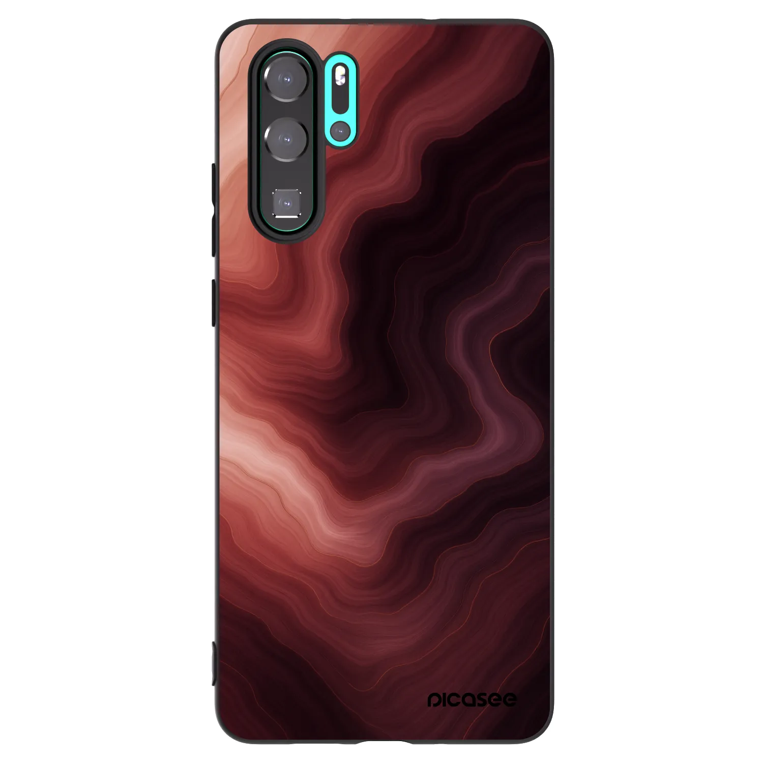 Picasee silikonowe czarne etui na Huawei P30 Pro - Rouge