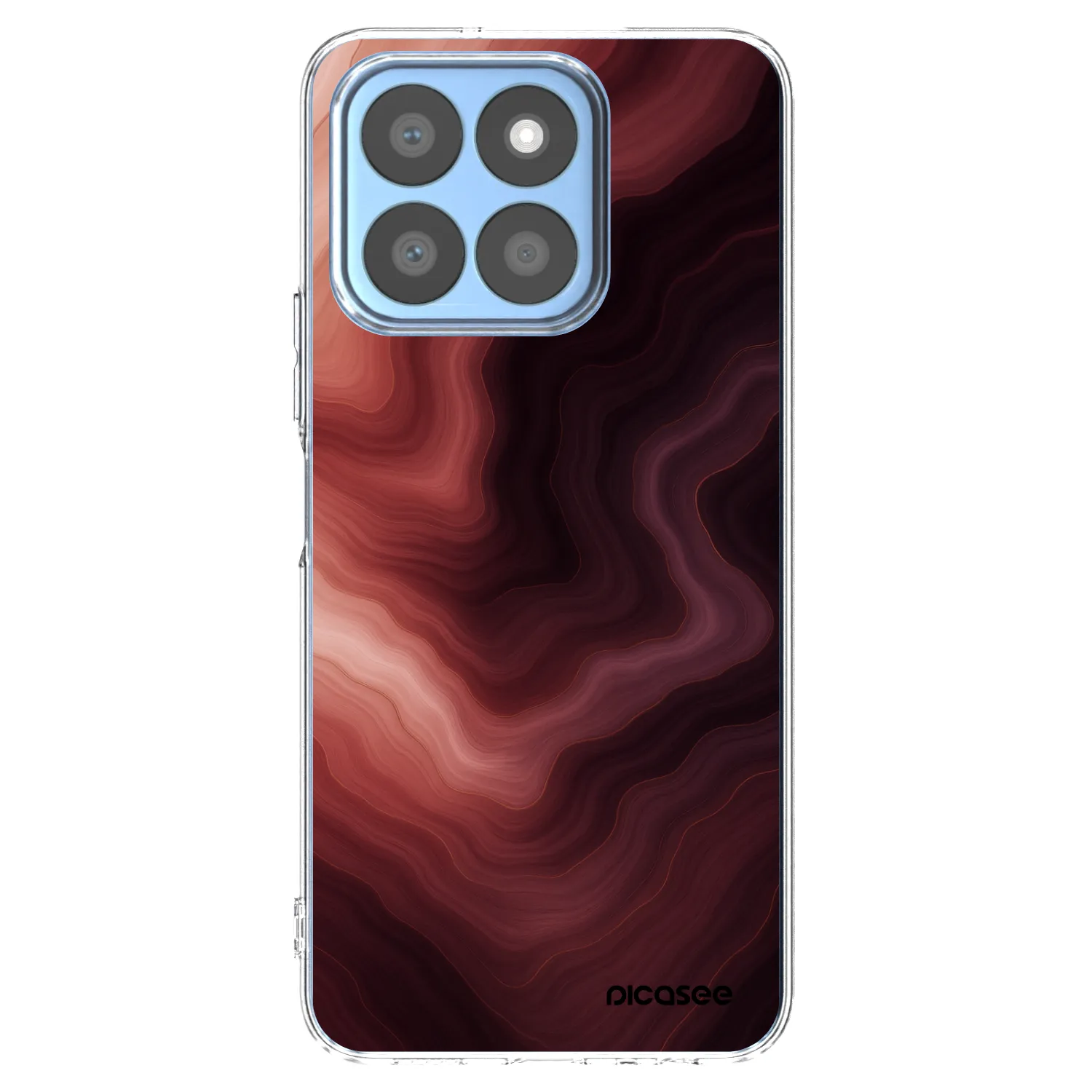 Picasee silikonowe przeźroczyste etui na Honor X8c - Rouge