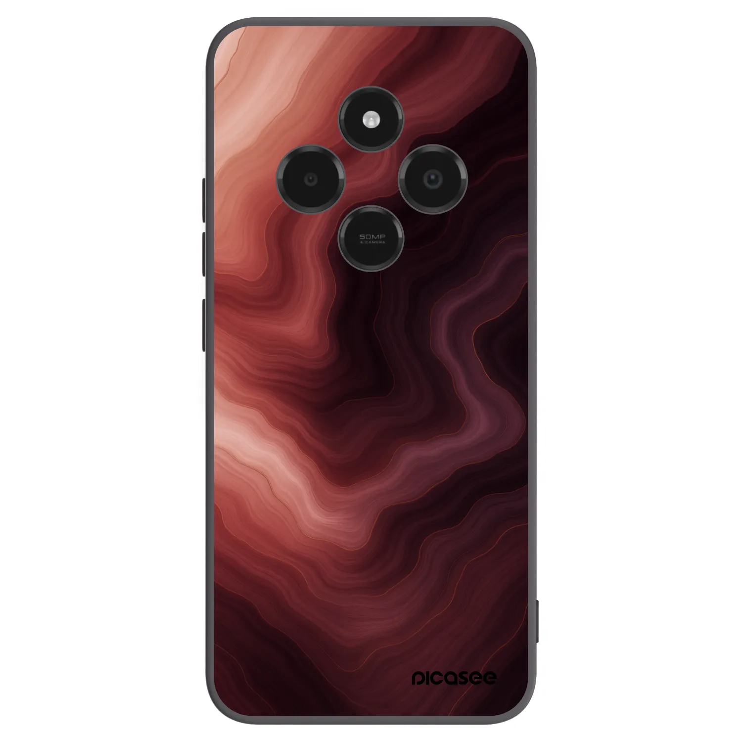 Picasee silikonowe czarne etui na Xiaomi Poco C75 - Rouge