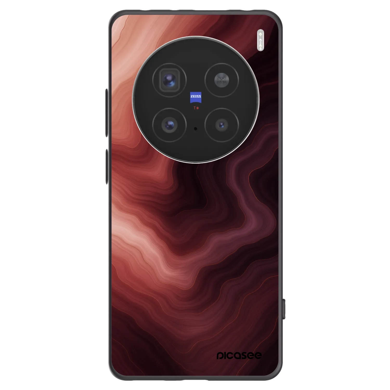 Picasee silikonowe czarne etui na Vivo X200 Pro - Rouge