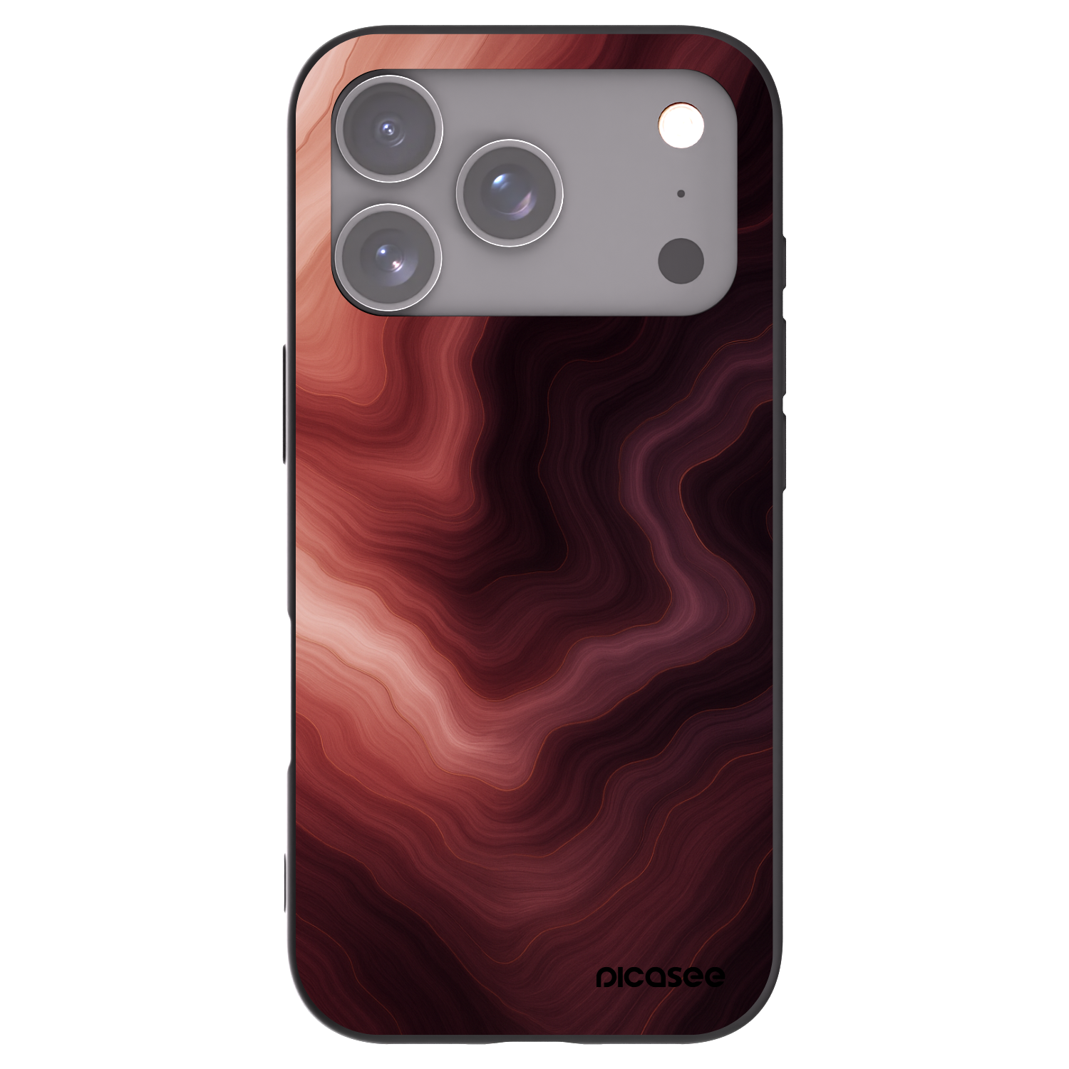 Picasee silikonowe czarne etui na Apple iPhone 17 Pro - Rouge