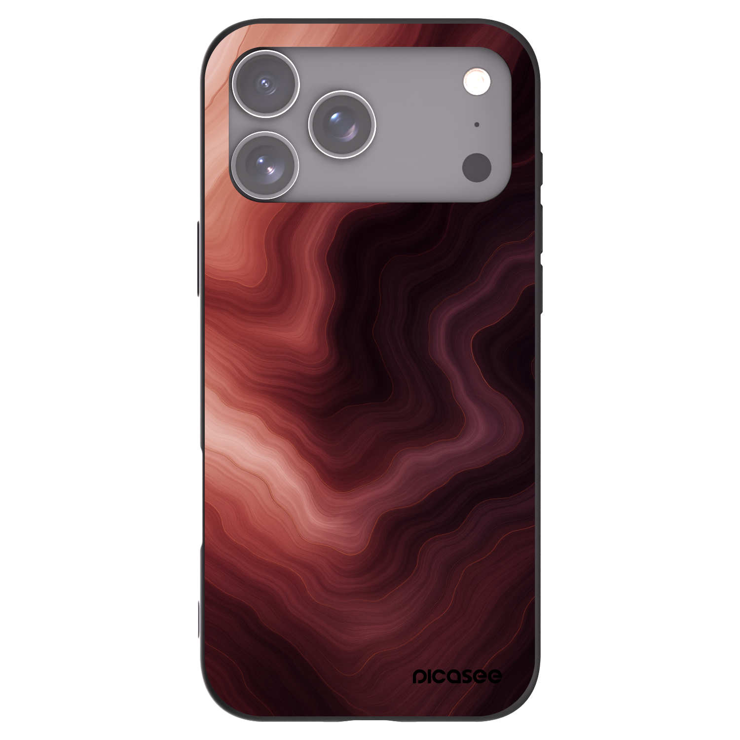 Picasee silikonowe czarne etui na Apple iPhone 17 Pro Max - Rouge