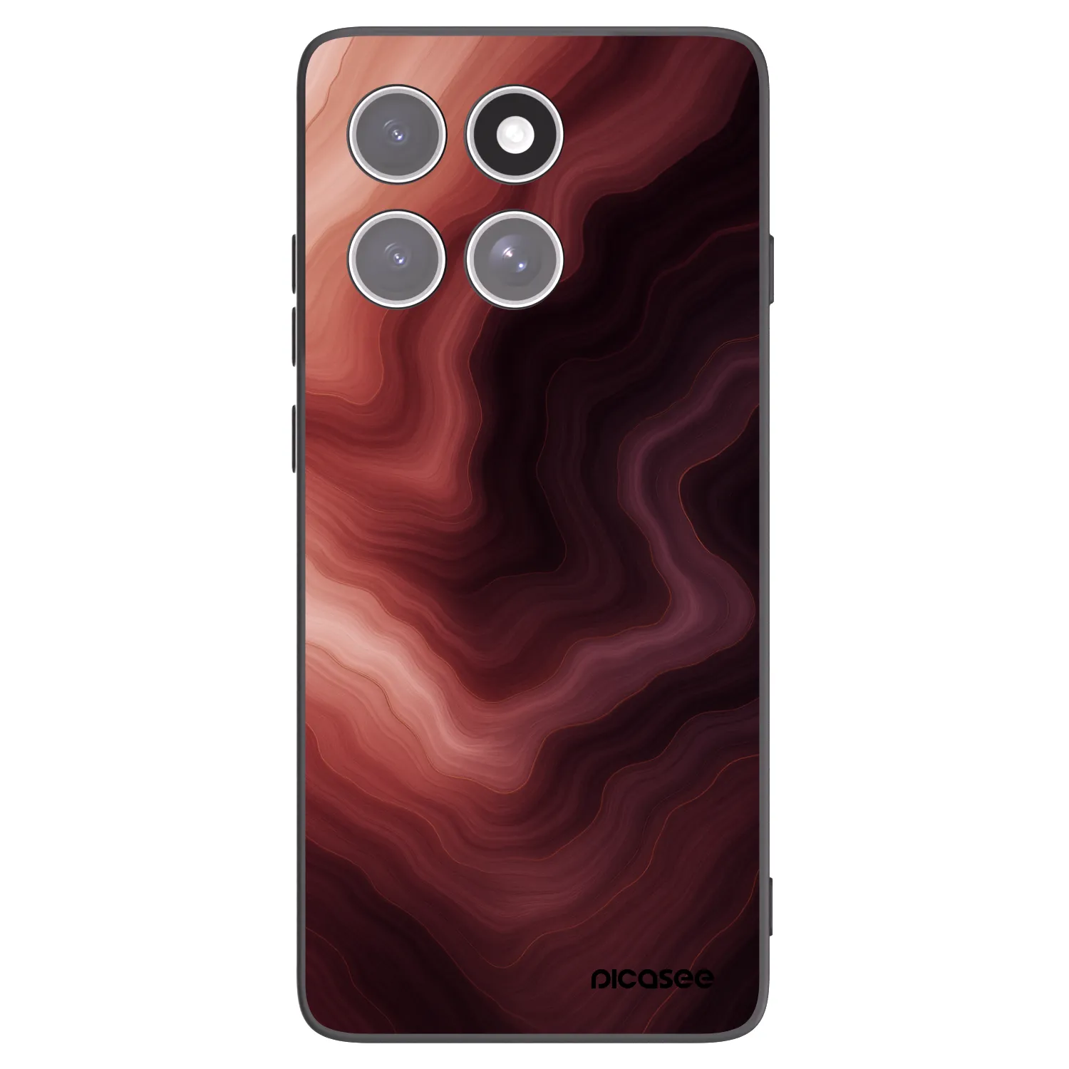 Picasee silikonowe czarne etui na Motorola Edge 60 Fusion - Rouge