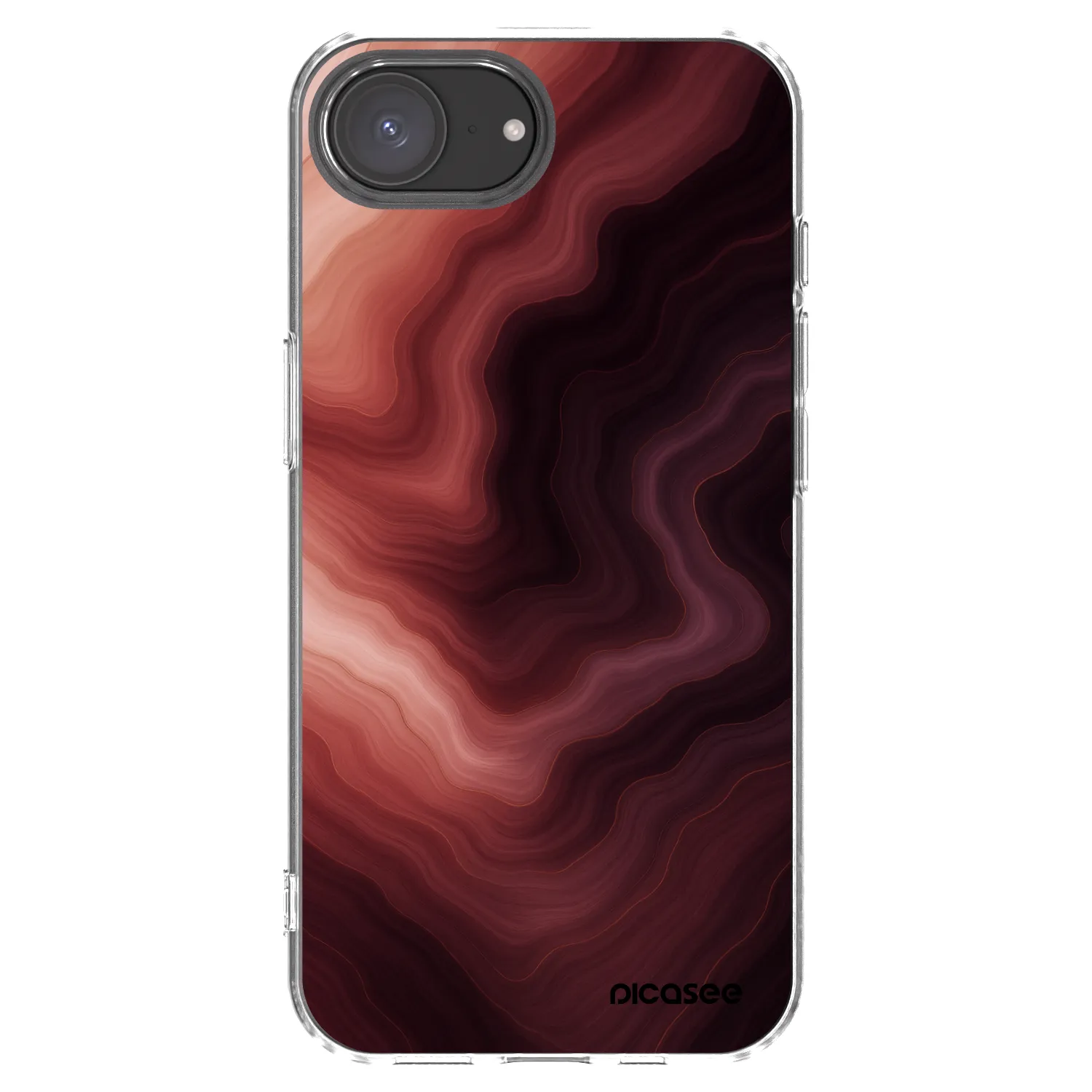 Picasee silikonowe przeźroczyste etui na Apple iPhone 17e - Rouge