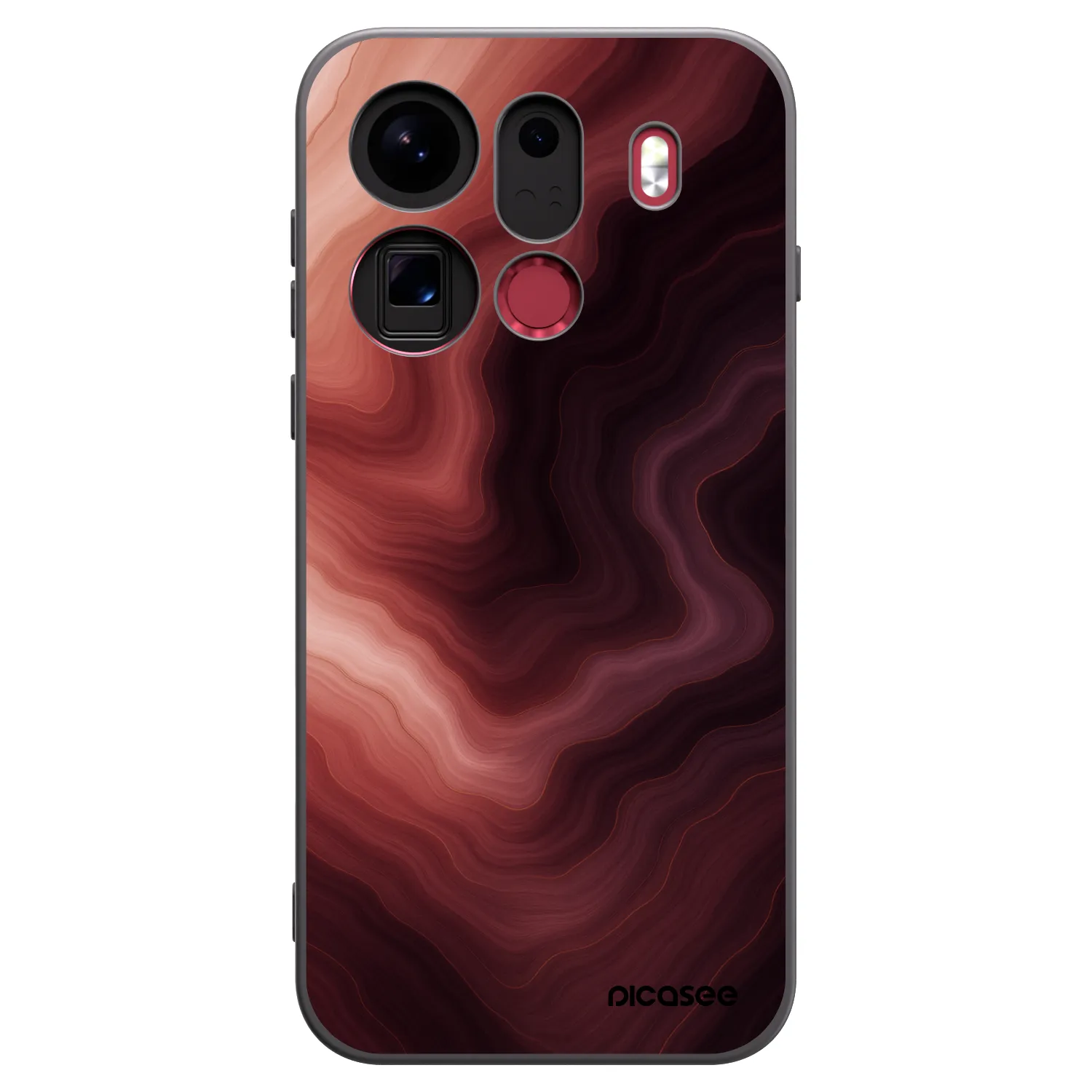 Picasee silikonowe czarne etui na OPPO Find X9 Pro - Rouge
