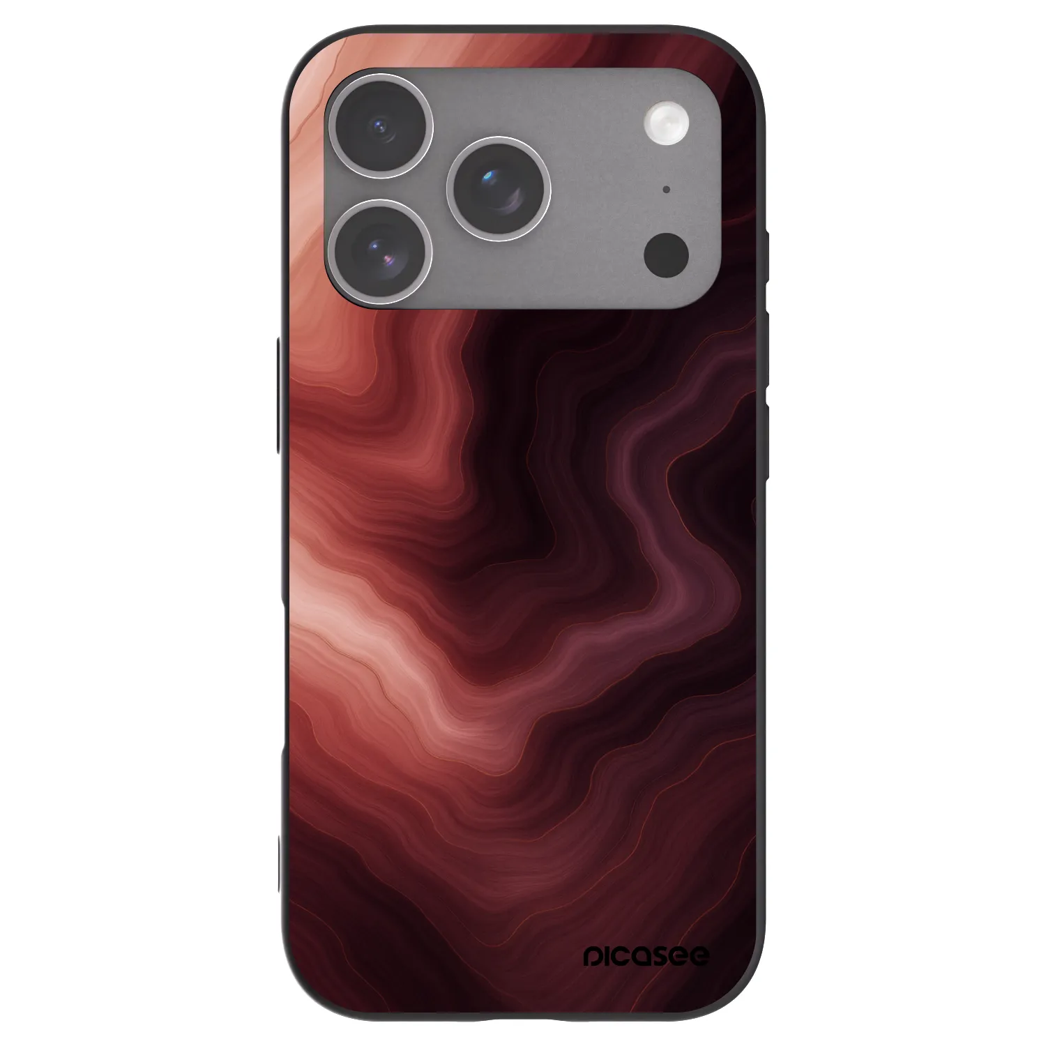 Picasee silikonowe czarne etui na Apple iPhone 18 Pro - Rouge