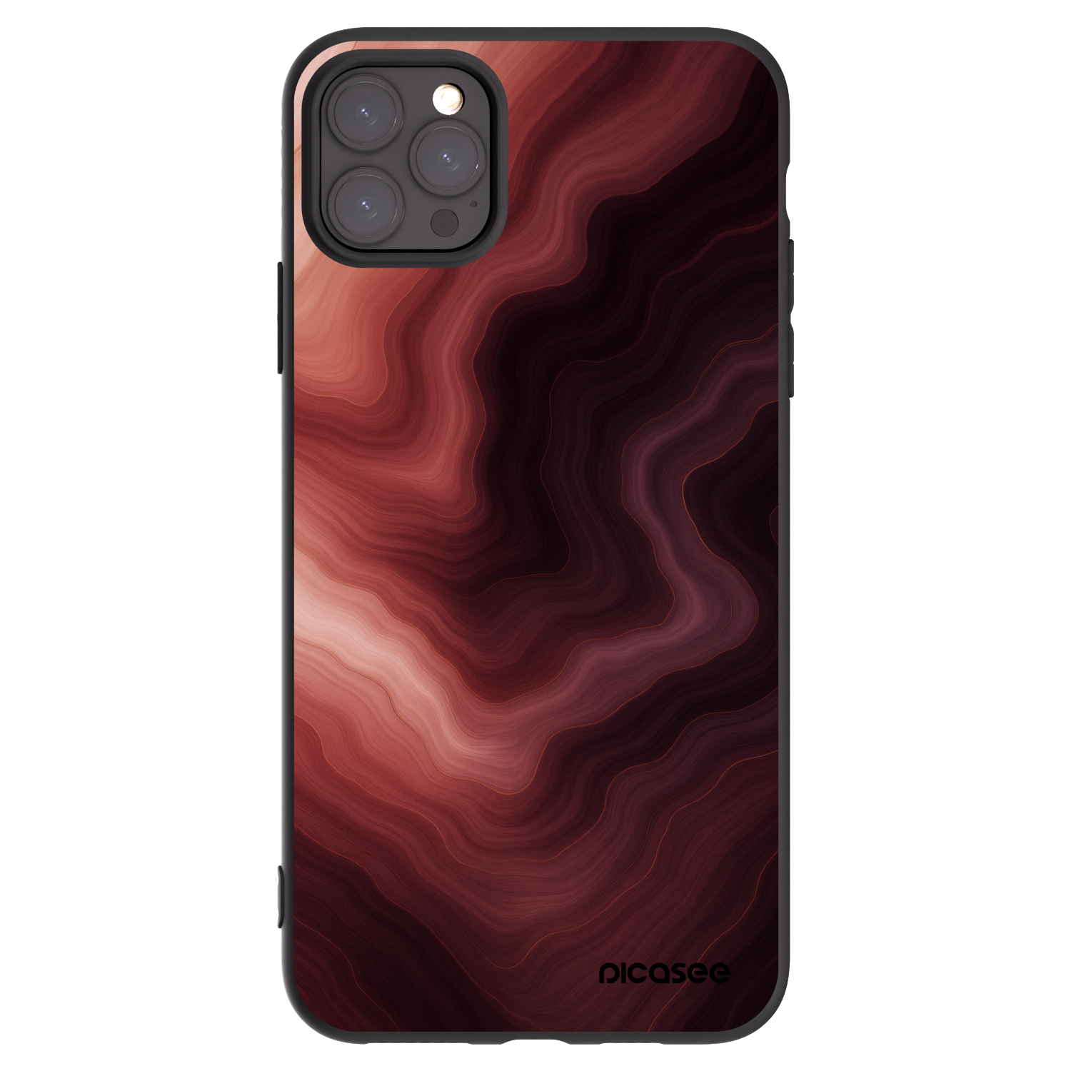 Picasee silikonowe czarne etui na Apple iPhone 11 Pro Max - Rouge