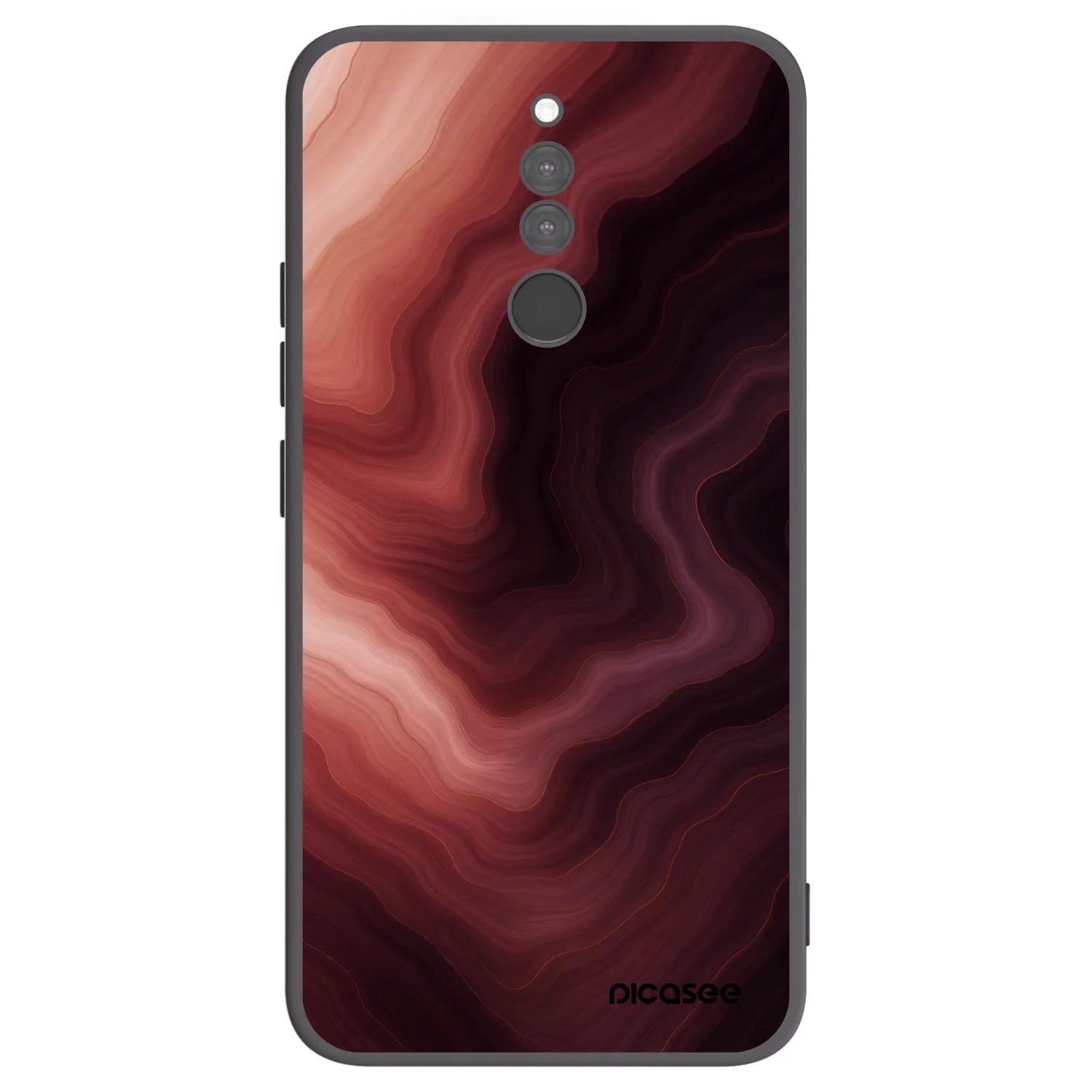 Picasee silikonowe czarne etui na Xiaomi Redmi 8 - Rouge
