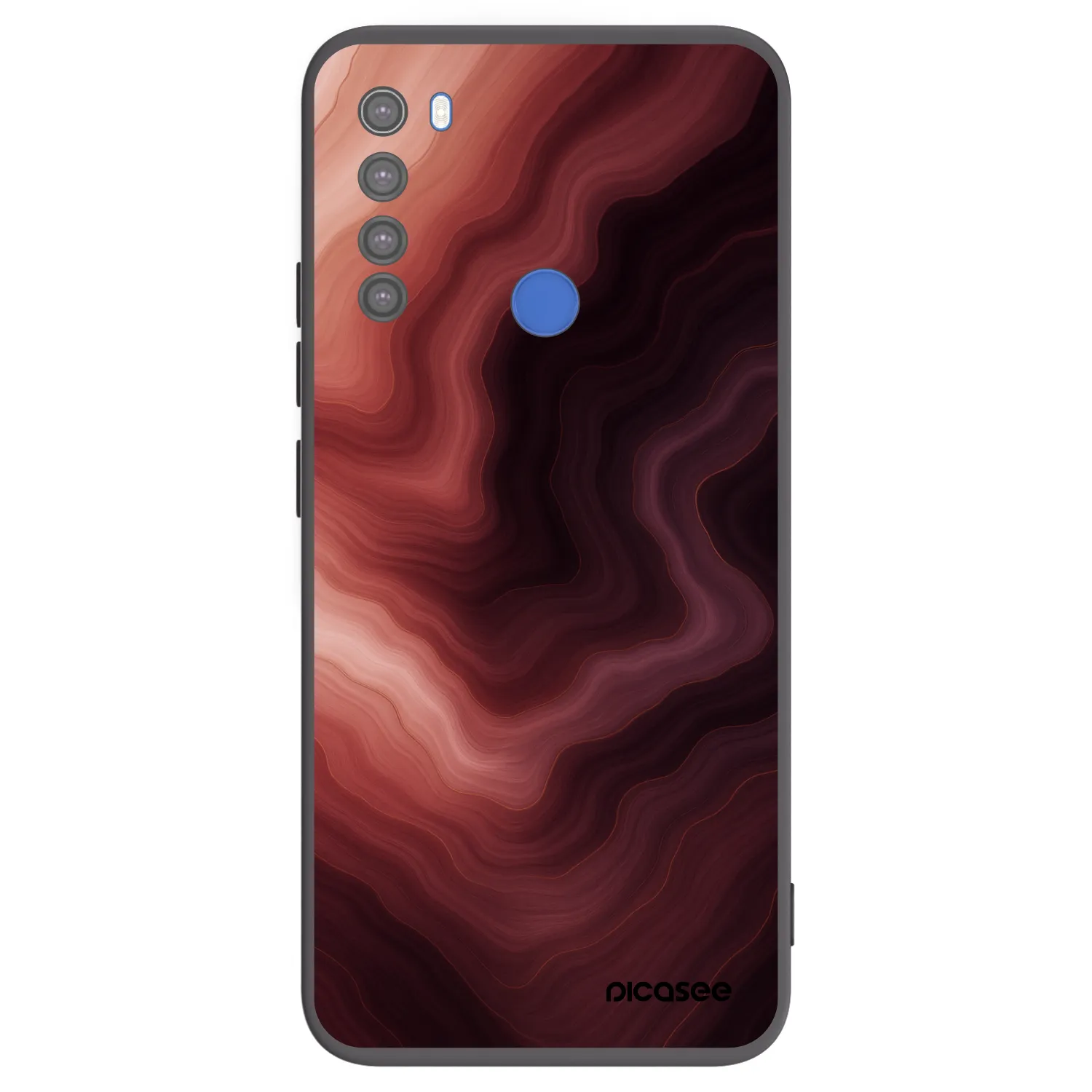 Picasee silikonowe czarne etui na Xiaomi Redmi Note 8T - Rouge
