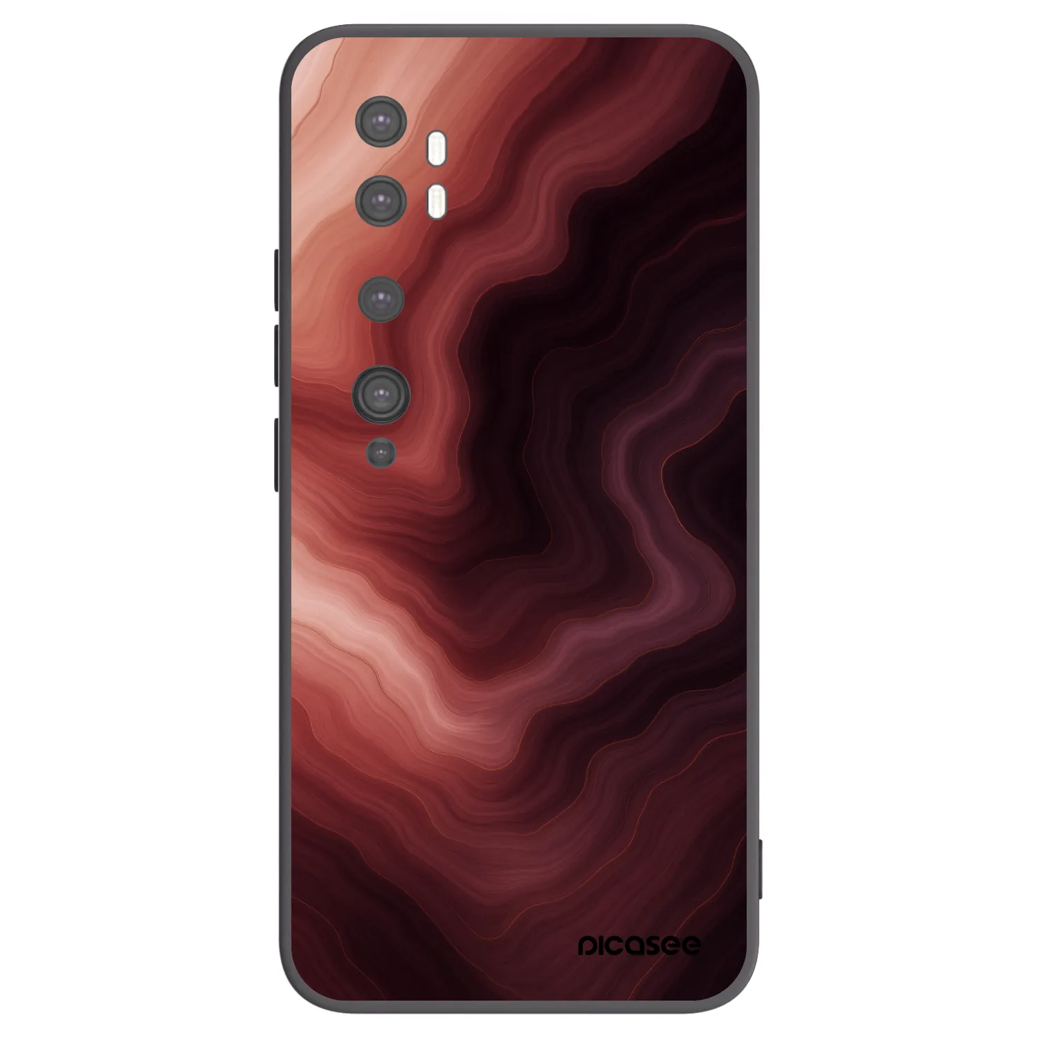 Picasee silikonowe czarne etui na Xiaomi Mi Note 10 (Pro) - Rouge