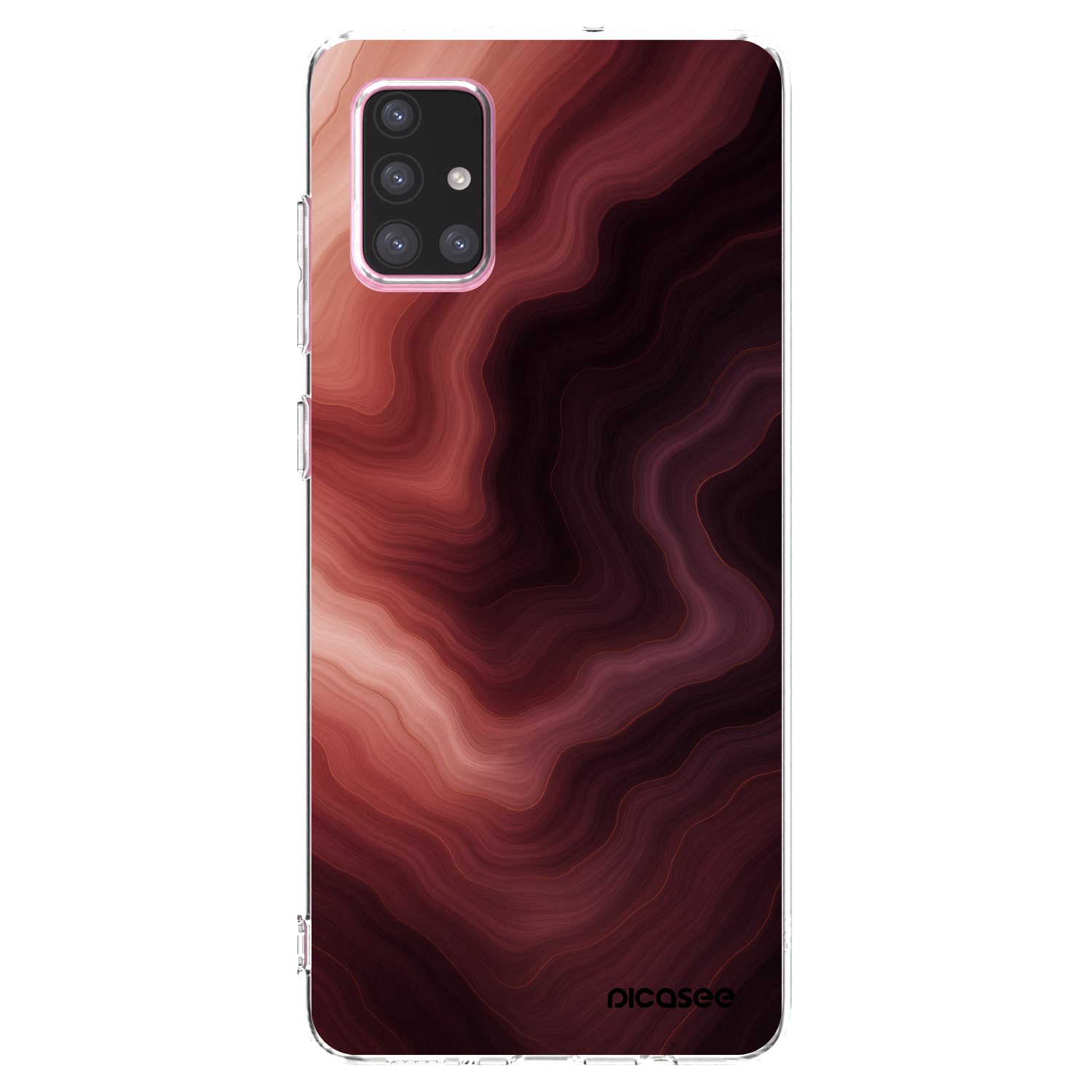 Picasee silikonowe przeźroczyste etui na Samsung Galaxy A71 A715F - Rouge