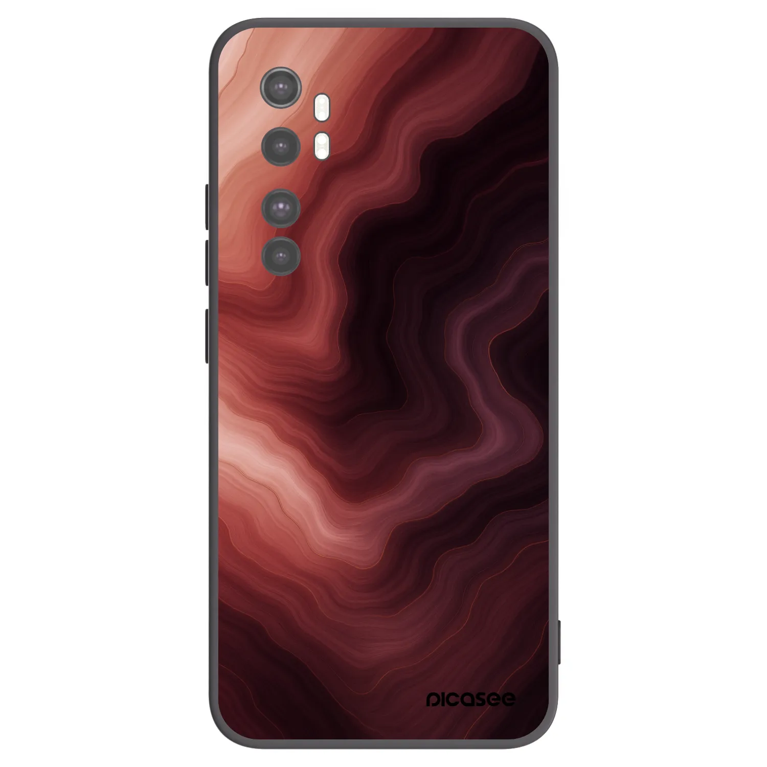 Picasee silikonowe czarne etui na Xiaomi Mi Note 10 Lite - Rouge