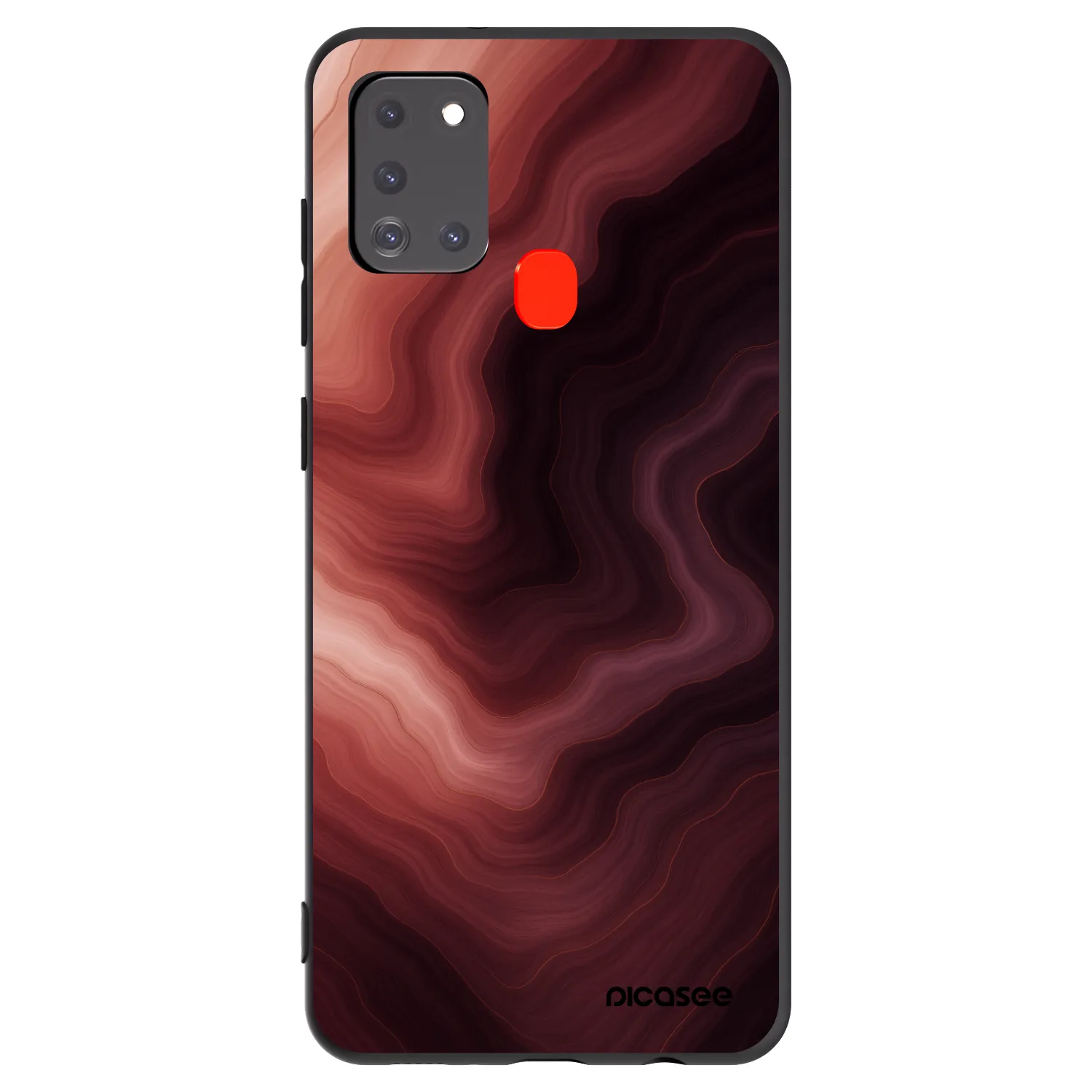 Picasee silikonowe czarne etui na Samsung Galaxy A21s - Rouge