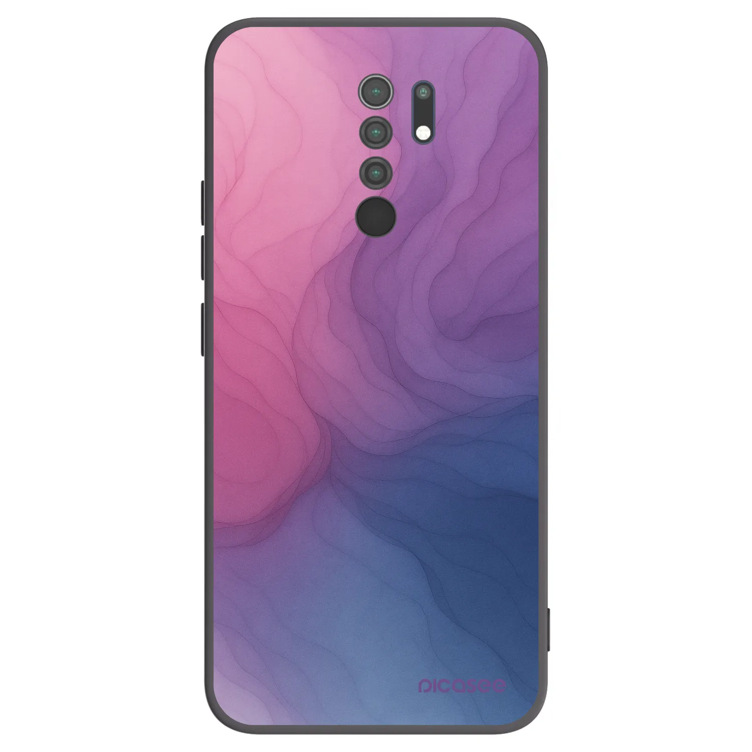 Picasee silikonowe czarne etui na Xiaomi Redmi 9 - Silk