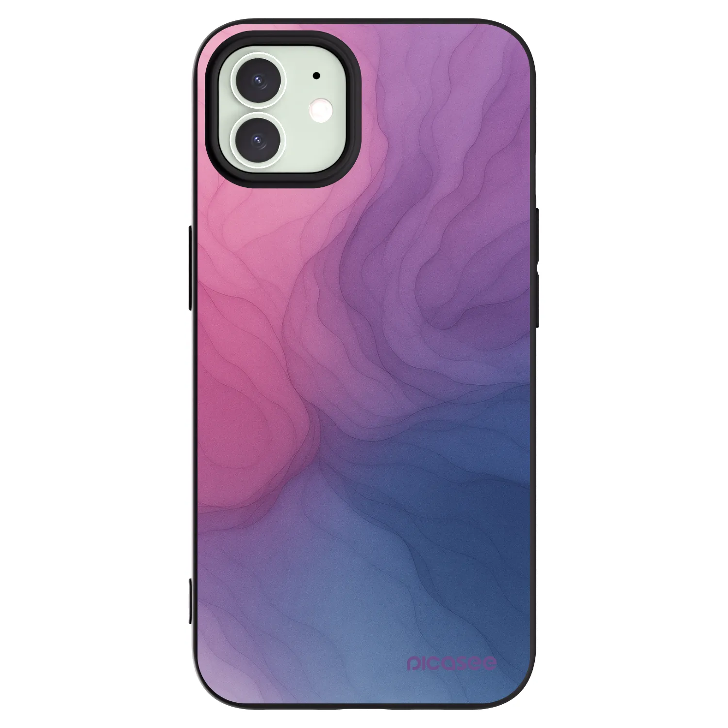 Picasee silikonowe czarne etui na Apple iPhone 12 - Silk