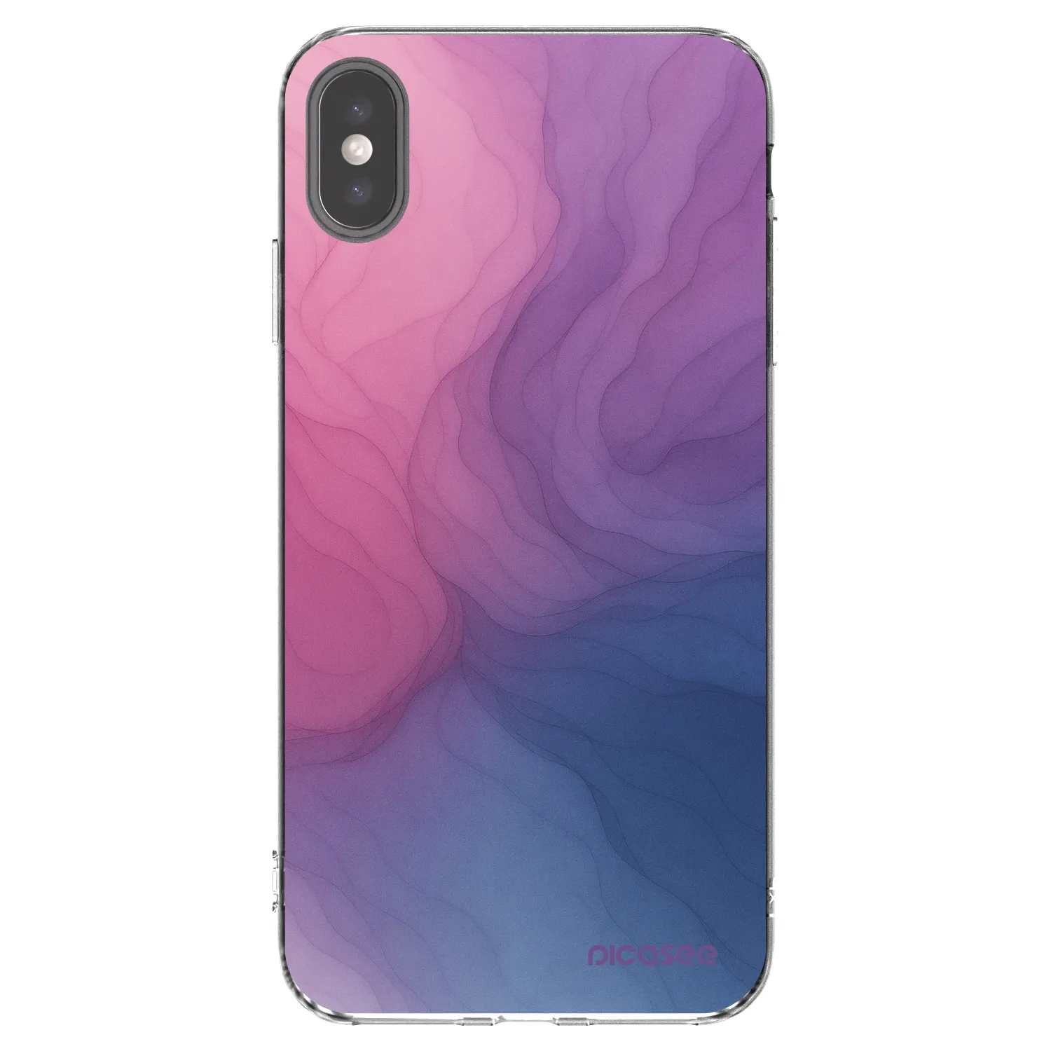 Picasee silikonowe przeźroczyste etui na Apple iPhone XS Max - Silk