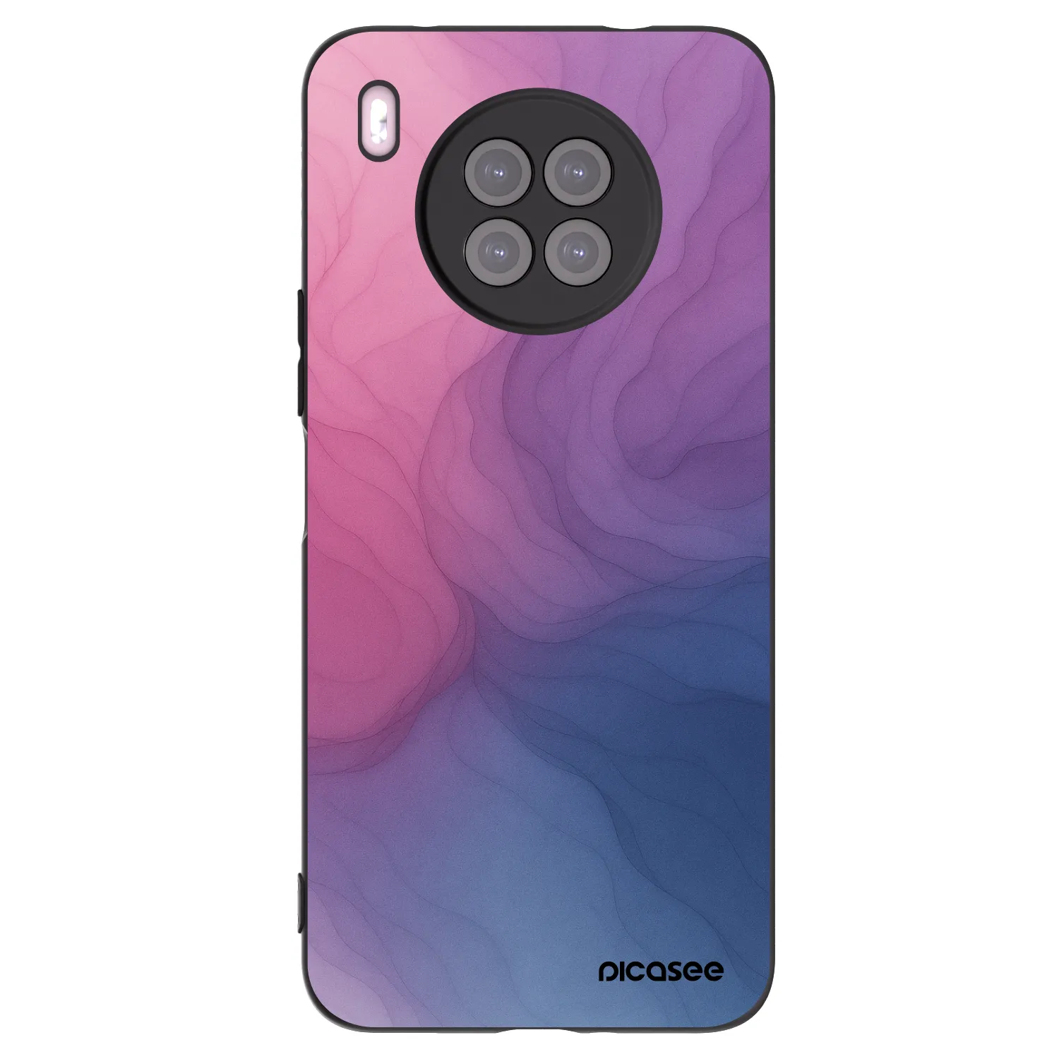 Picasee silikonowe czarne etui na Huawei Nova 8i - Silk