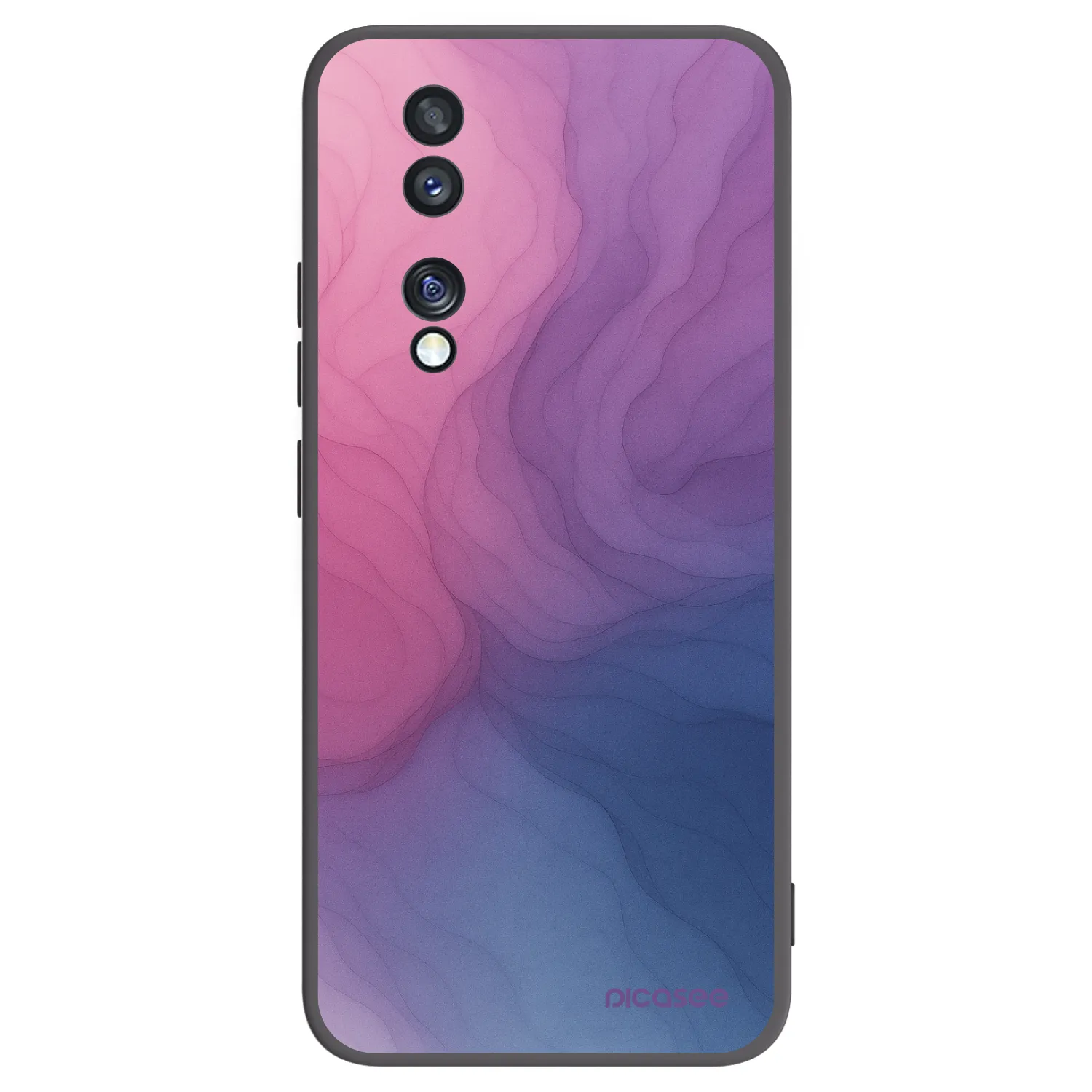 Picasee silikonowe czarne etui na Honor 70 - Silk