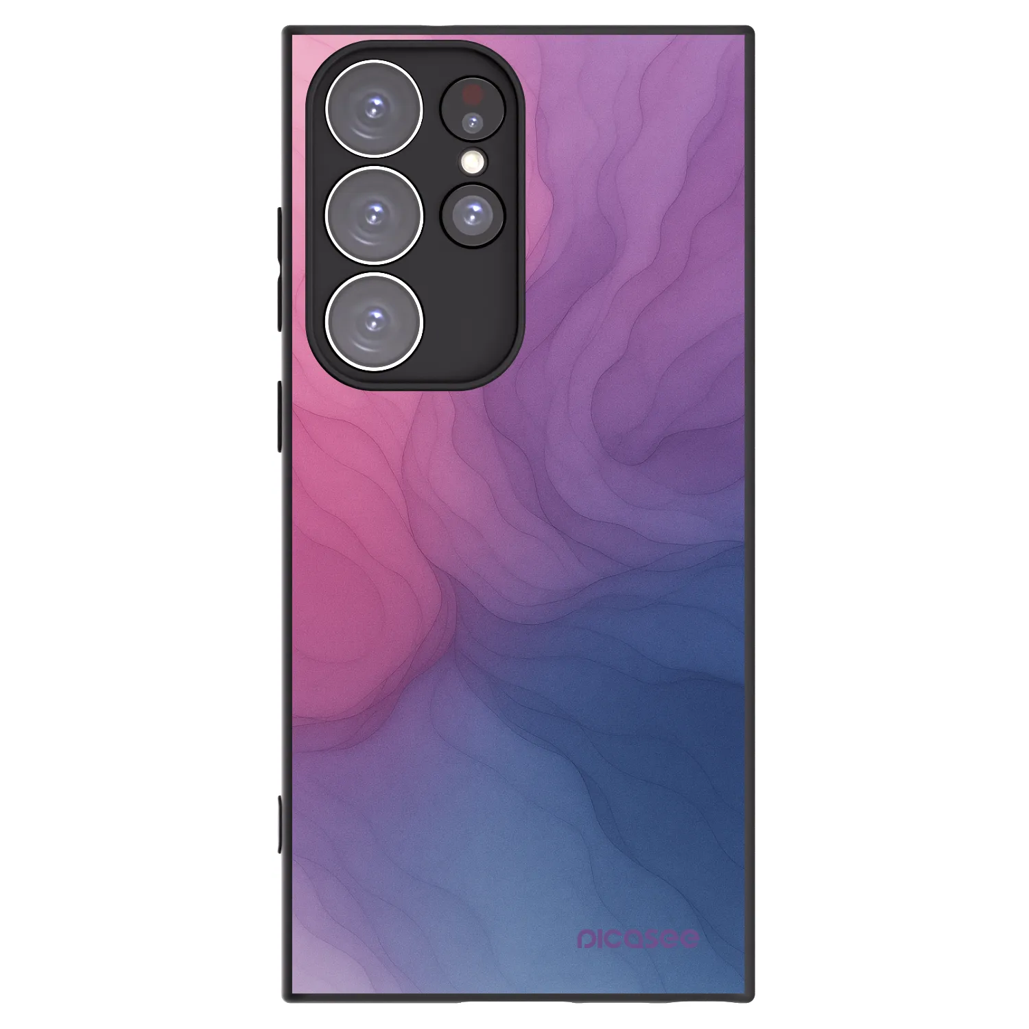 Picasee silikonowe czarne etui na Samsung Galaxy S23 Ultra 5G - Silk