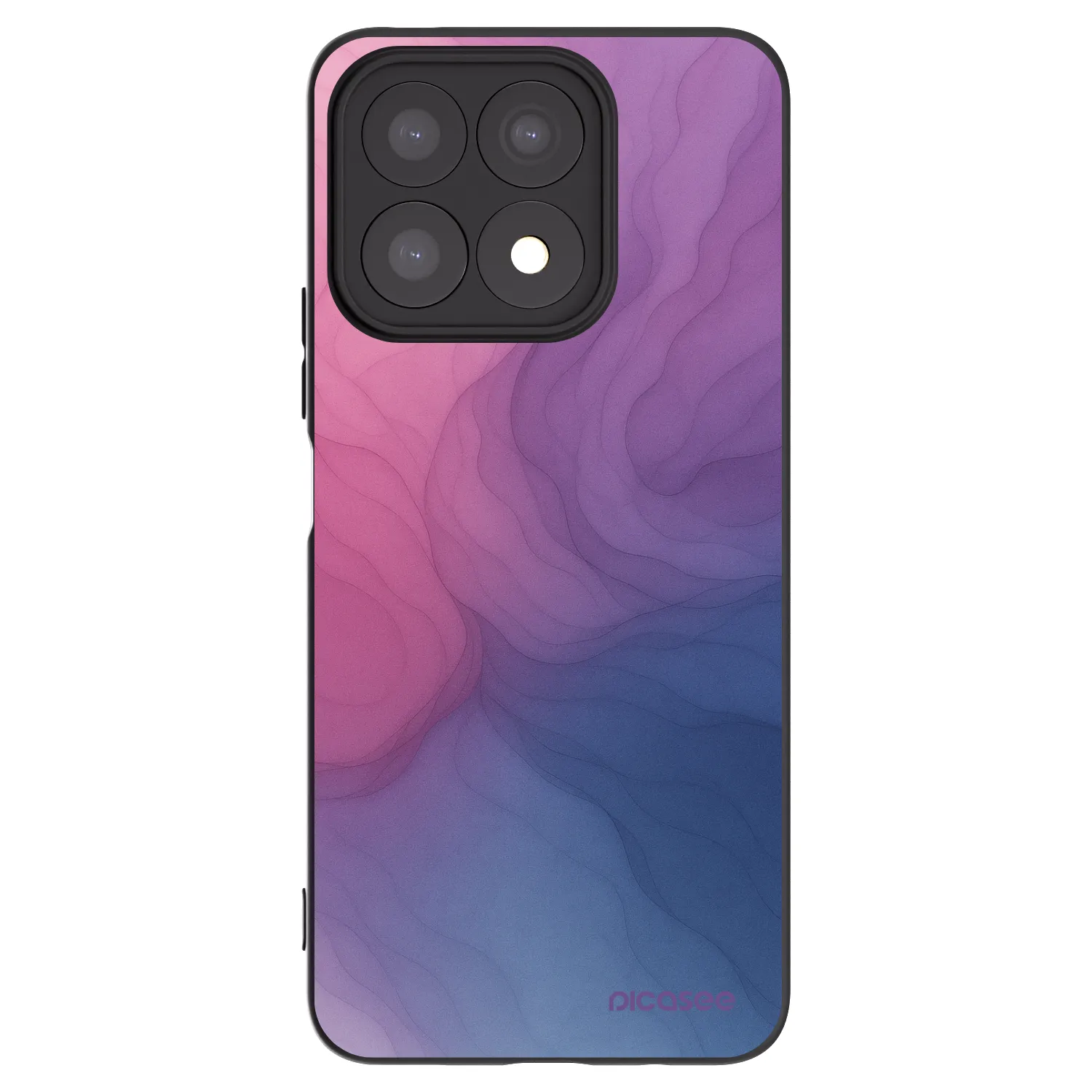 Picasee silikonowe czarne etui na Honor X8a - Silk