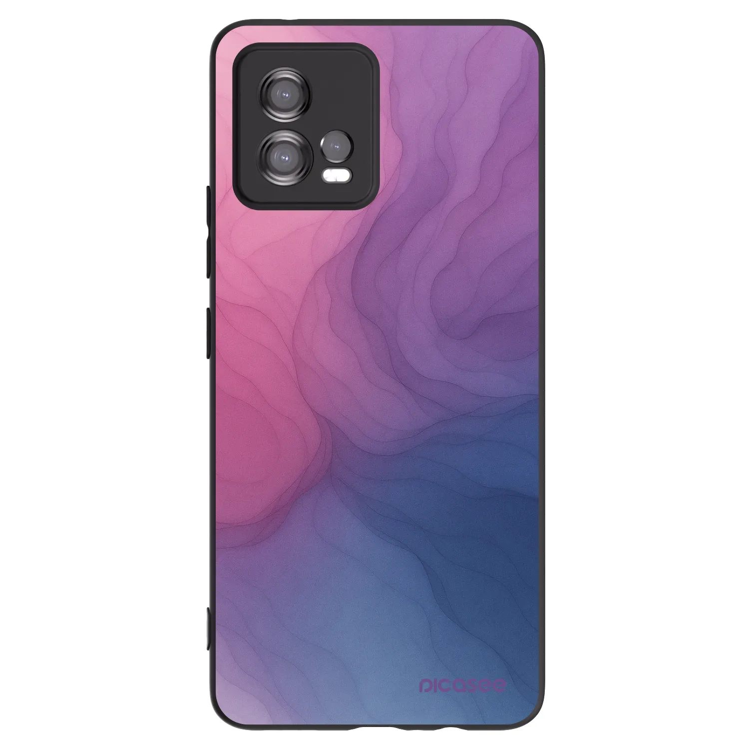 Picasee silikonowe czarne etui na Motorola Moto G72 - Silk