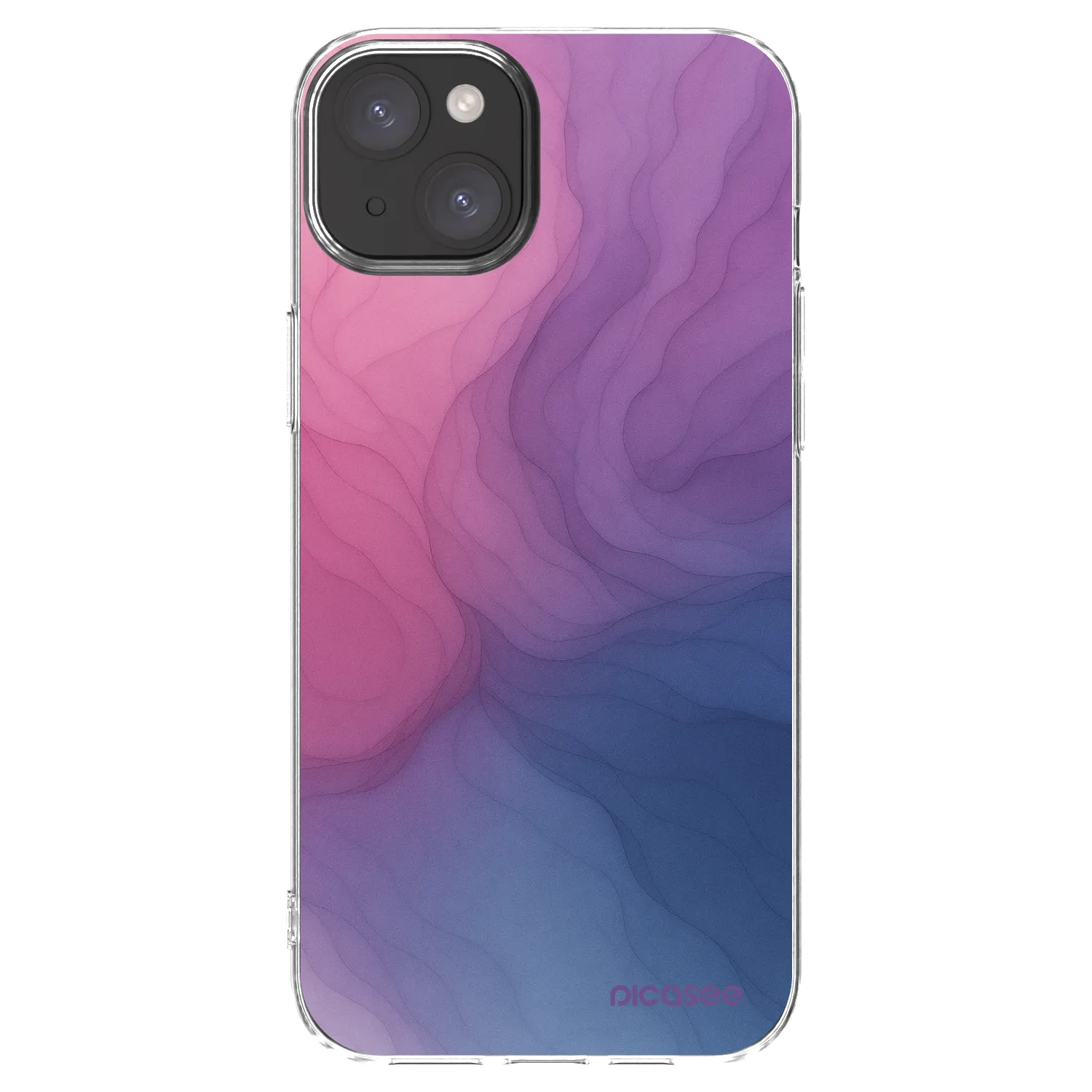Picasee silikonowe przeźroczyste etui na Apple iPhone 15 Plus - Silk