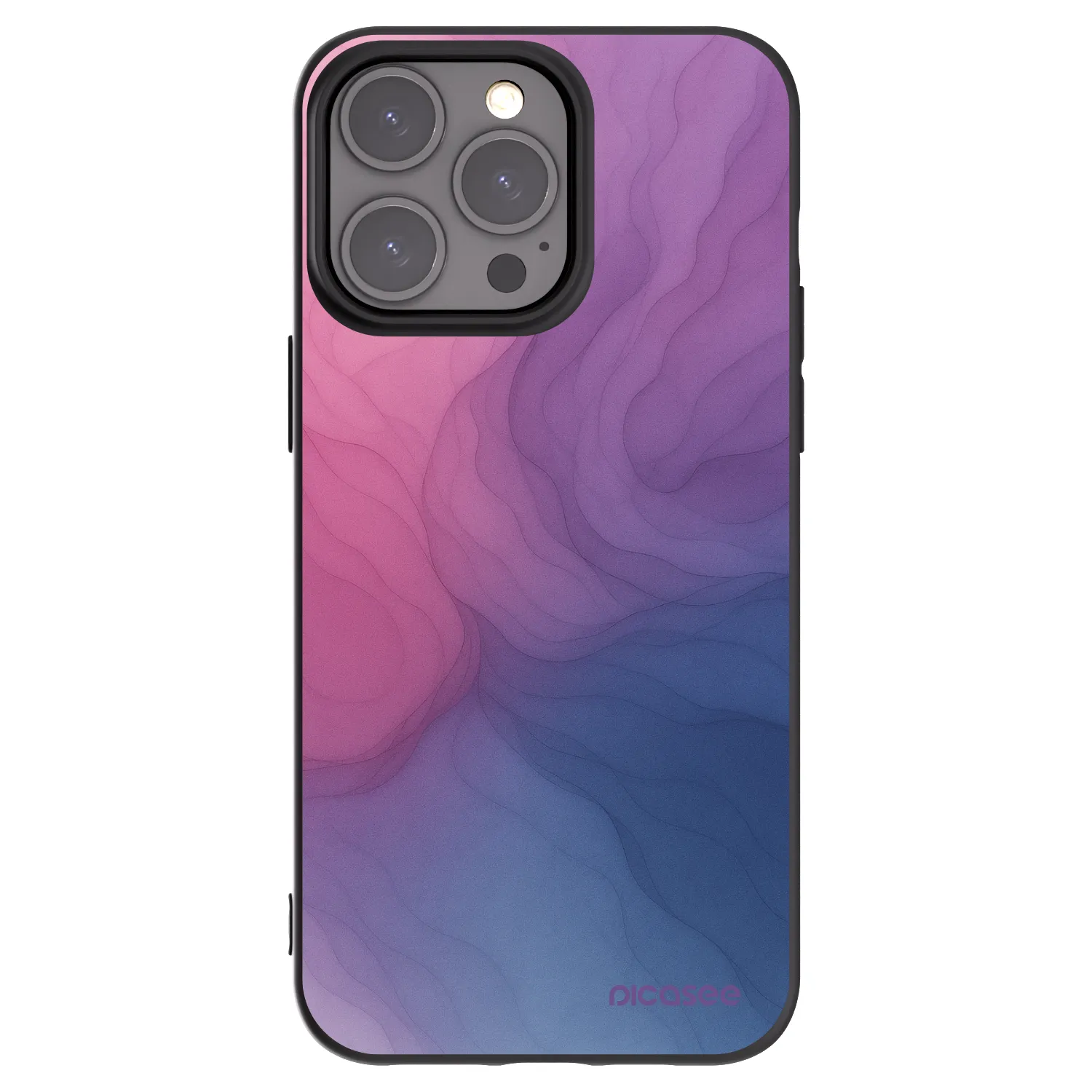 Picasee silikonowe czarne etui na Apple iPhone 15 Pro Max - Silk