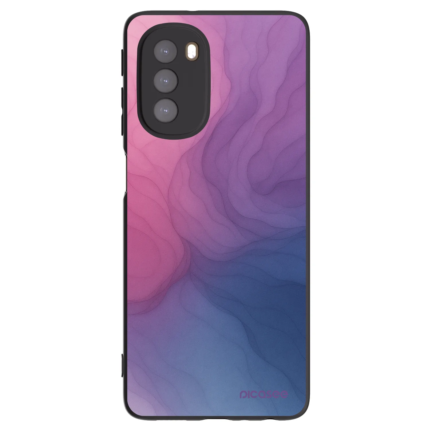 Picasee silikonowe czarne etui na Motorola Moto G51 - Silk