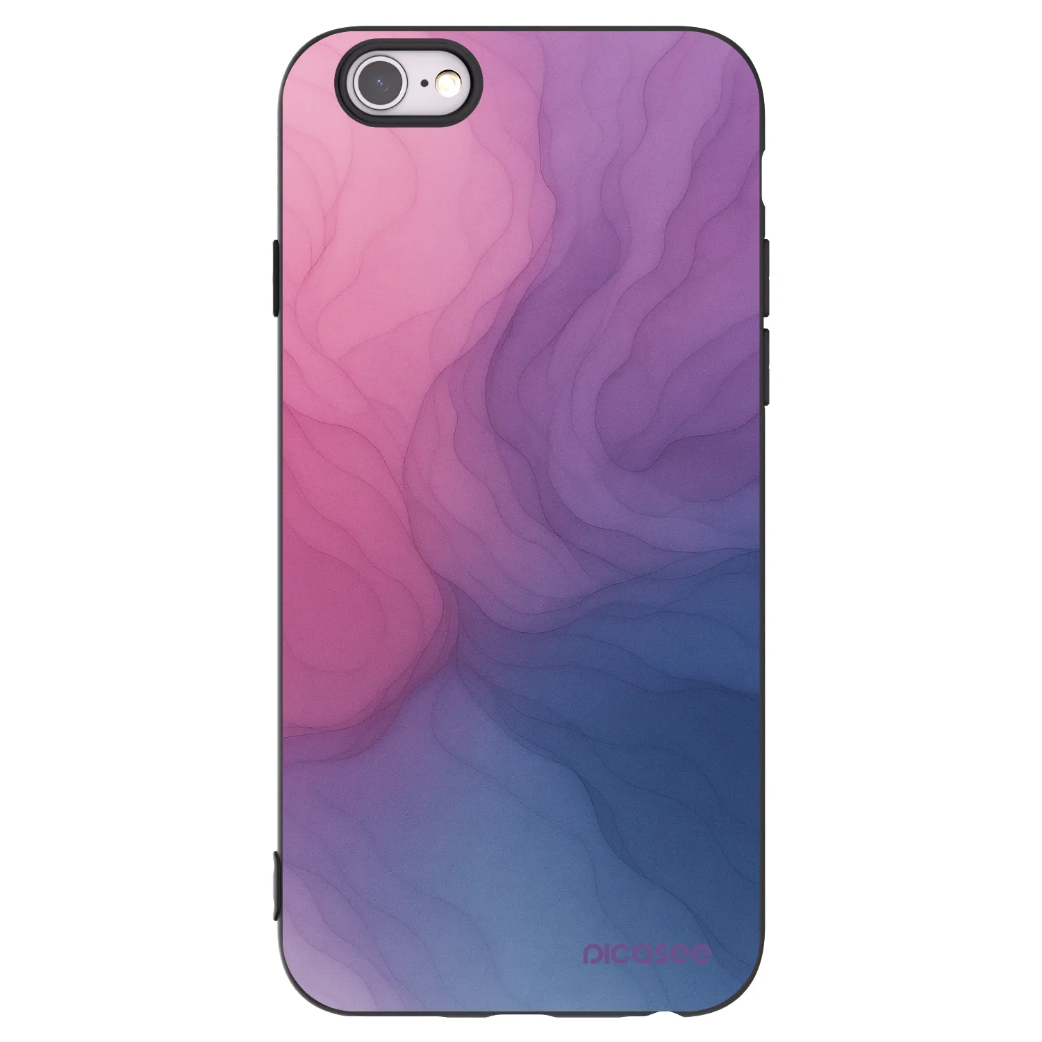 Picasee silikonowe czarne etui na Apple iPhone 6/6S - Silk
