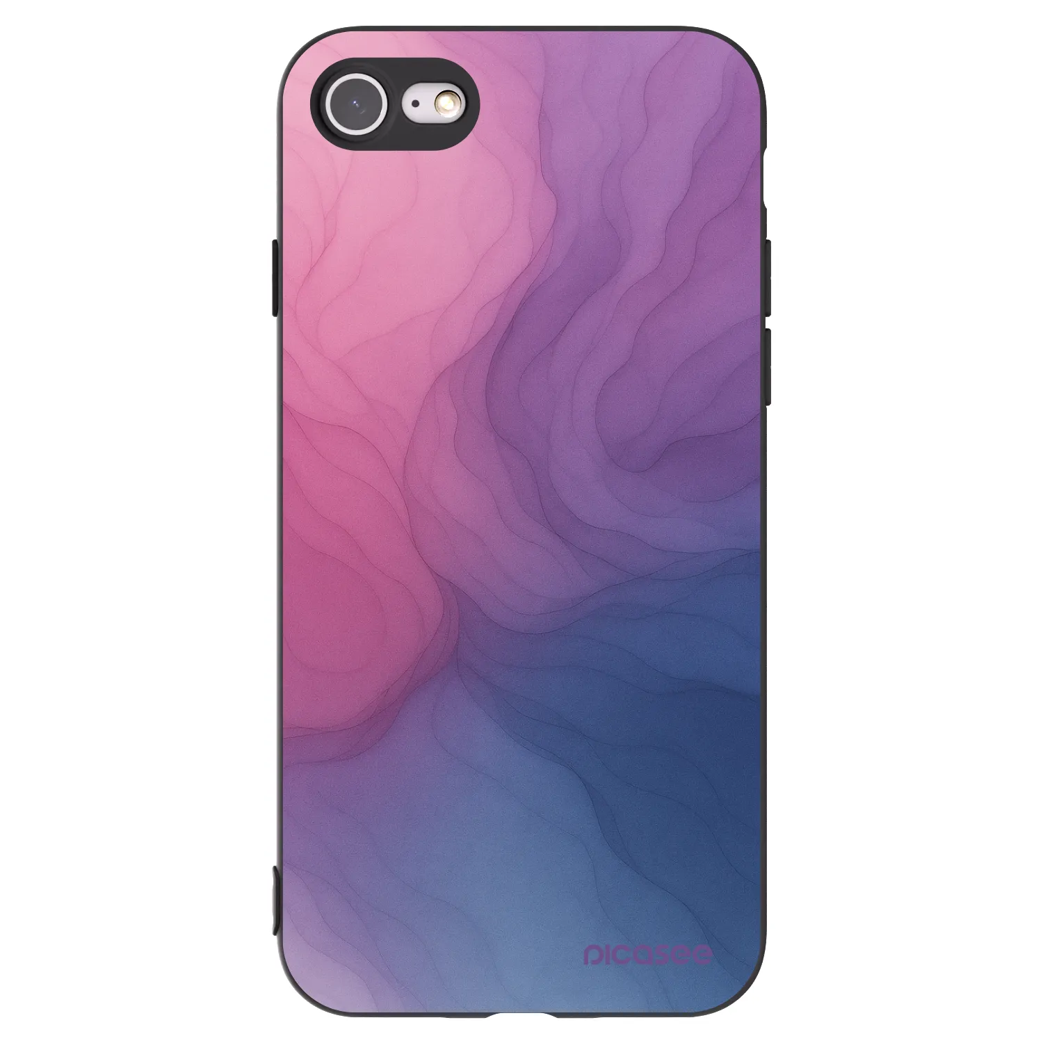 Picasee silikonowe czarne etui na Apple iPhone 7 - Silk