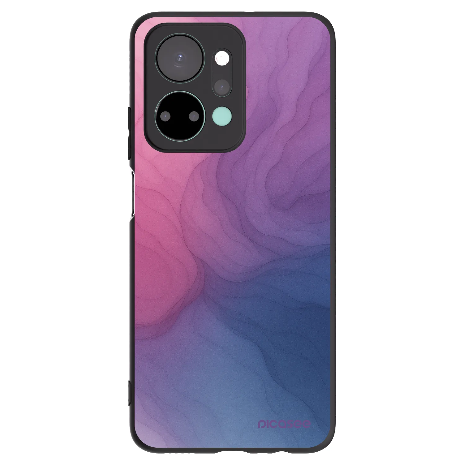 Picasee silikonowe czarne etui na Honor X7a - Silk