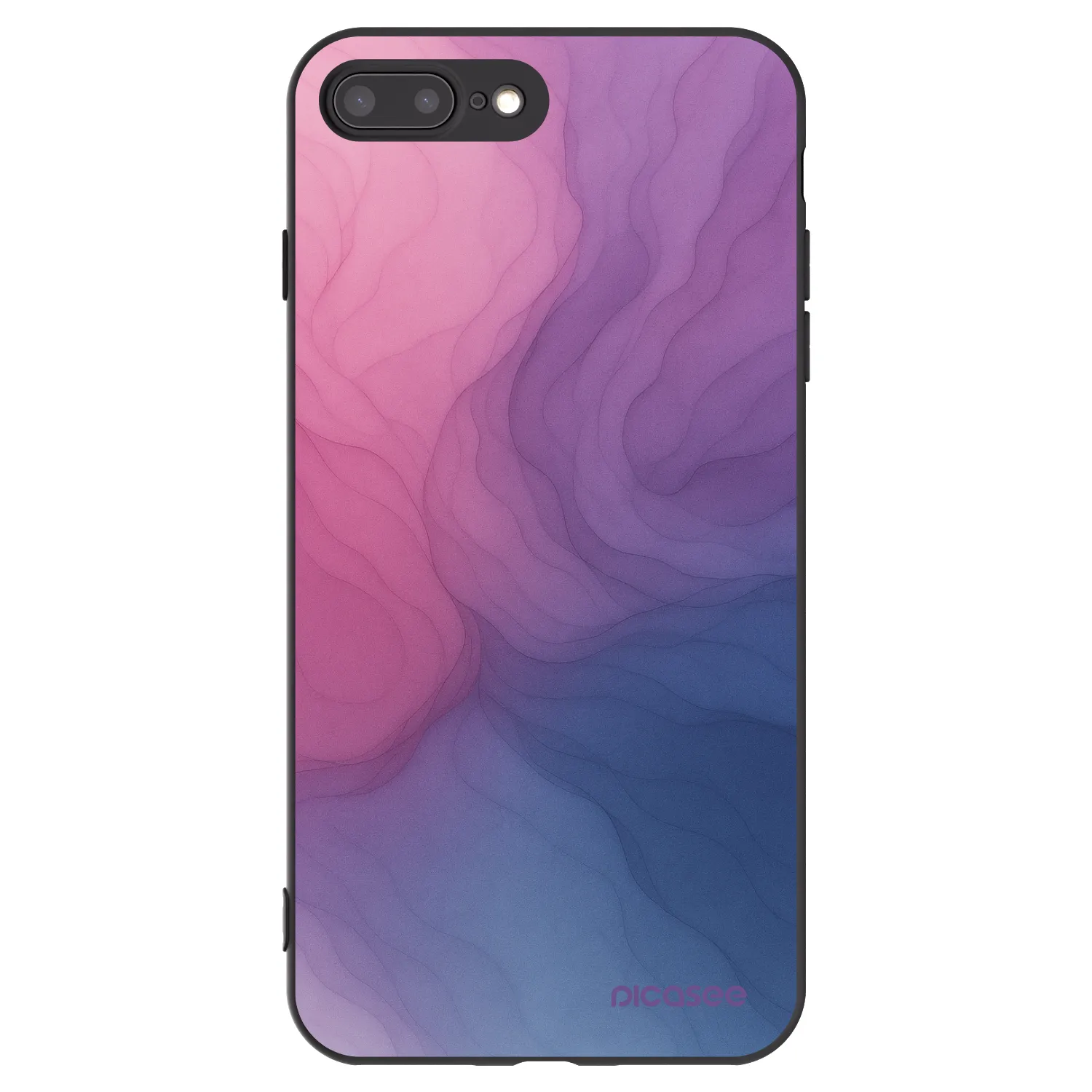 Picasee silikonowe czarne etui na Apple iPhone 7 Plus - Silk