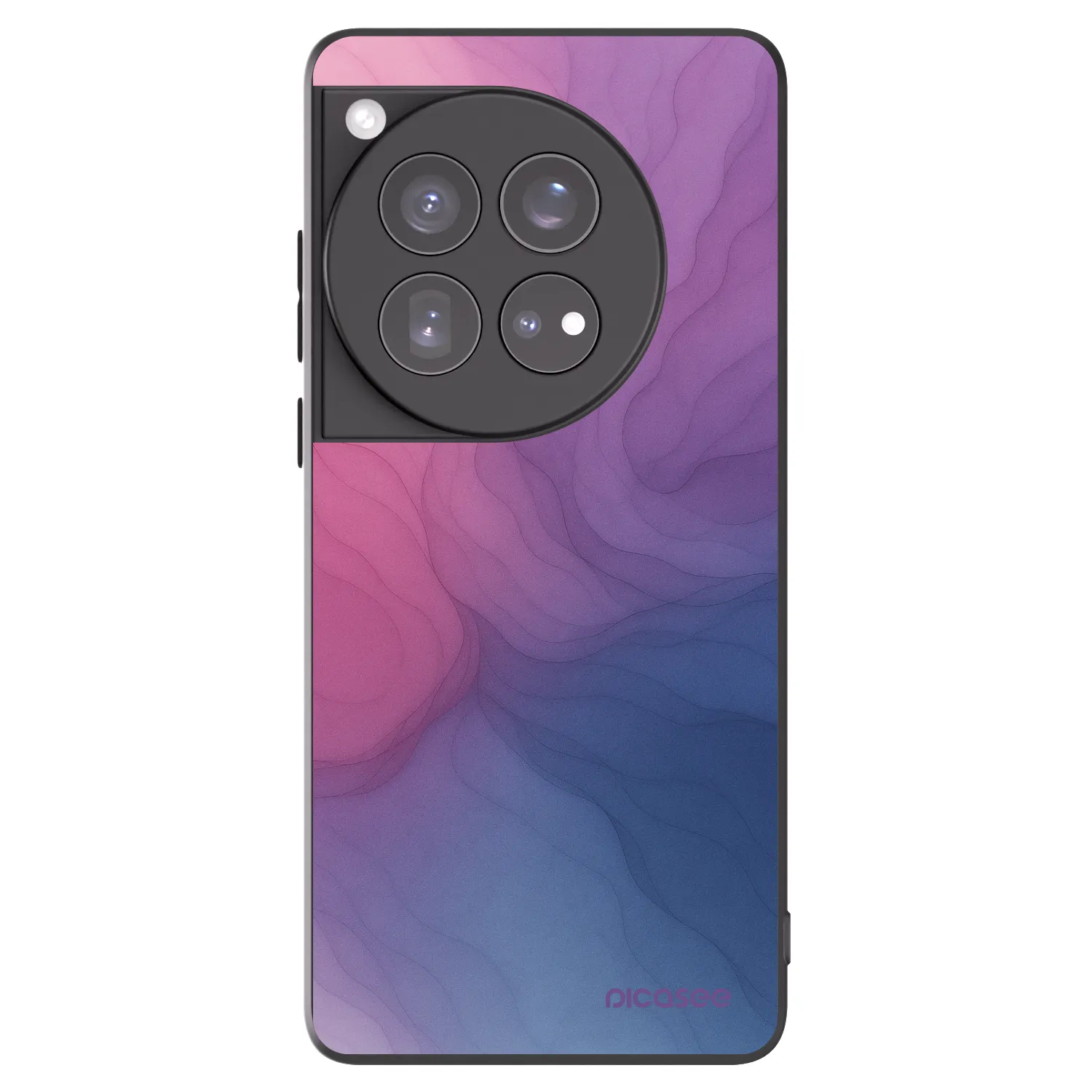 Picasee silikonowe czarne etui na OnePlus 12 5G - Silk