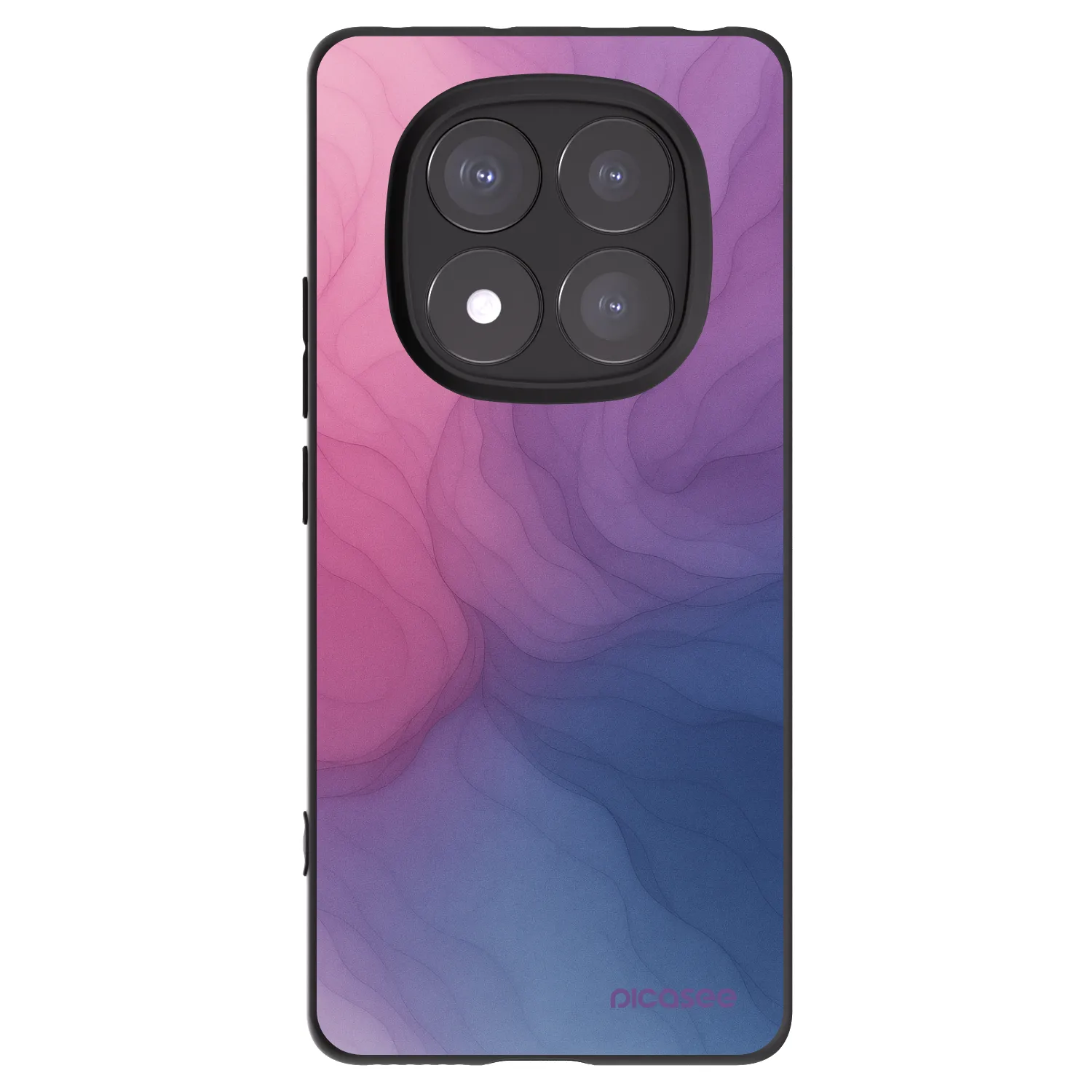 Picasee silikonowe czarne etui na Xiaomi Redmi Note 14 Pro+ 5G - Silk