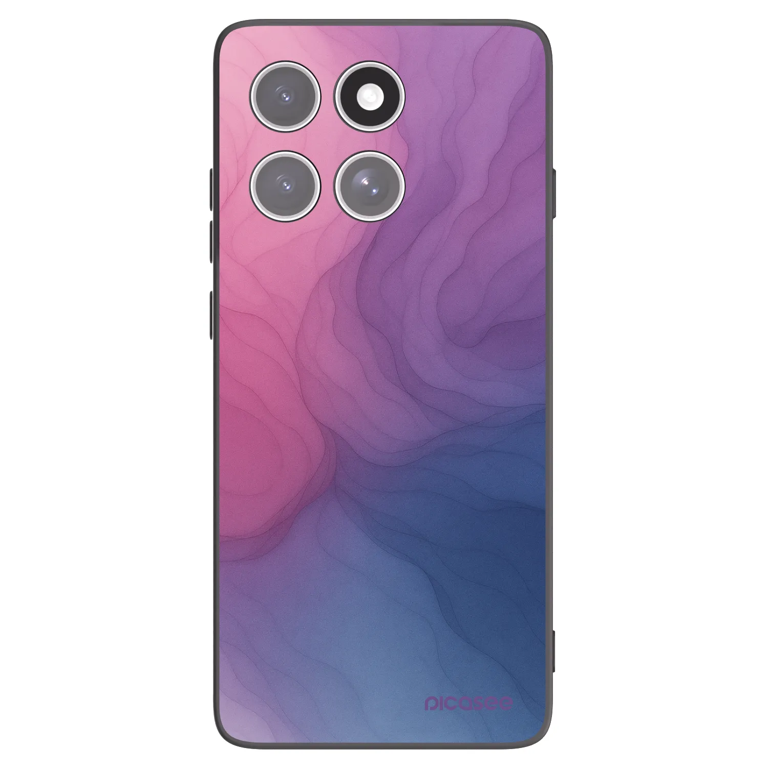 Picasee silikonowe czarne etui na Motorola Edge 60 Pro - Silk