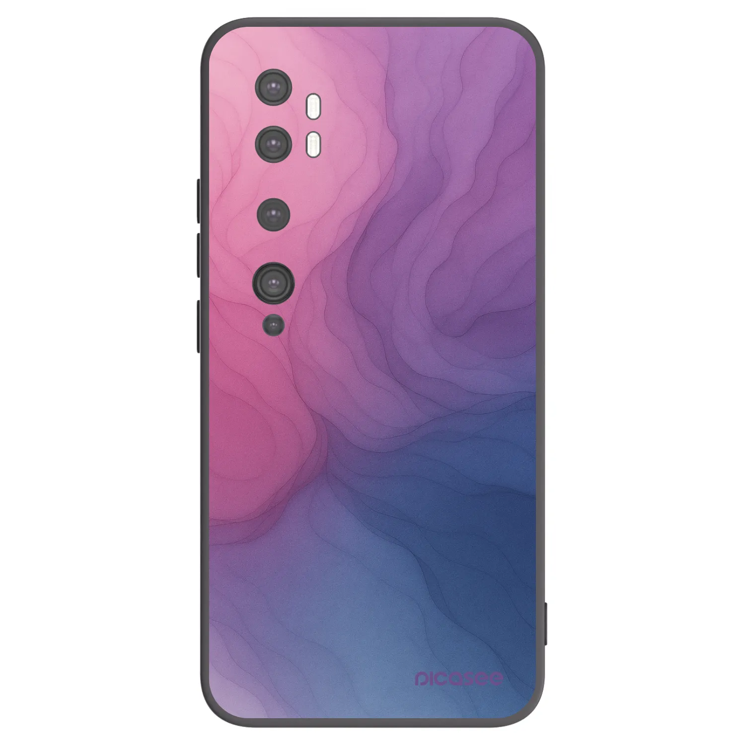 Picasee silikonowe czarne etui na Xiaomi Mi Note 10 (Pro) - Silk