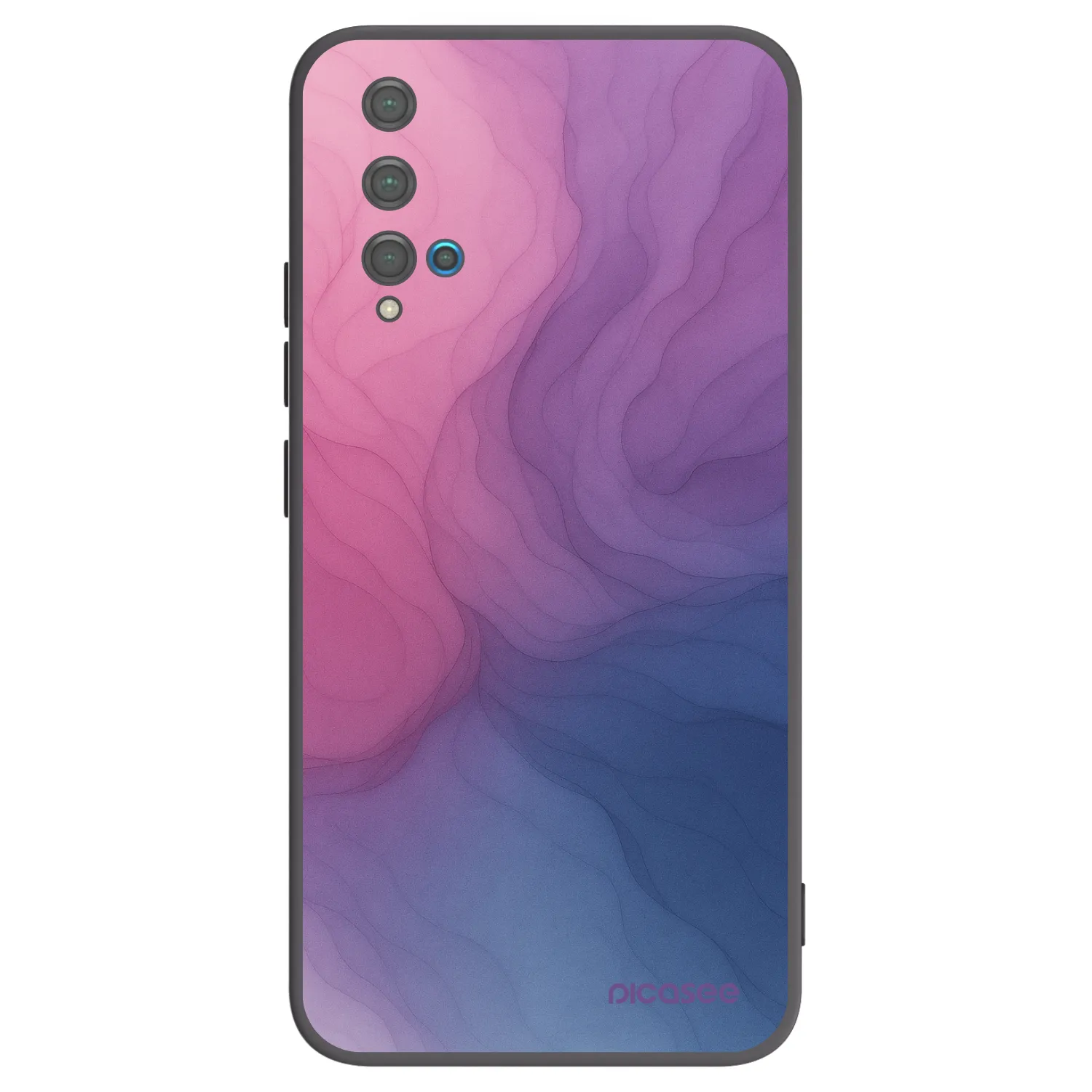 Picasee silikonowe czarne etui na Huawei Nova 5T - Silk