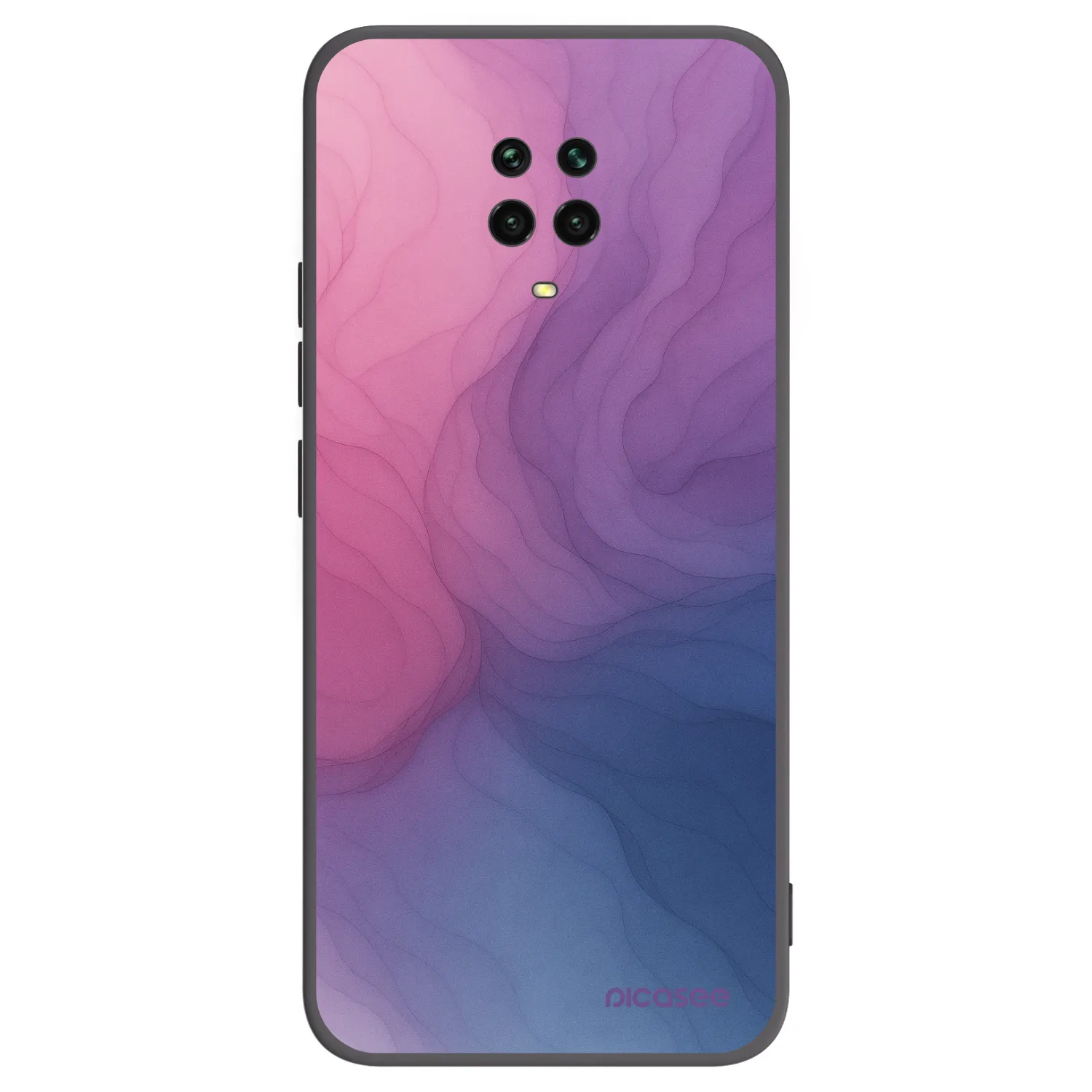 Picasee silikonowe czarne etui na Xiaomi Redmi Note 9 Pro - Silk