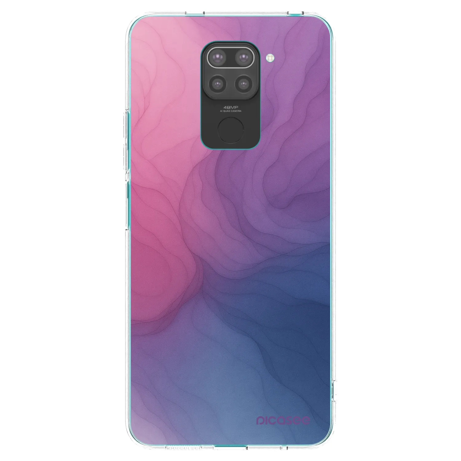 Picasee silikonowe czarne etui na Xiaomi Redmi Note 9 - Silk